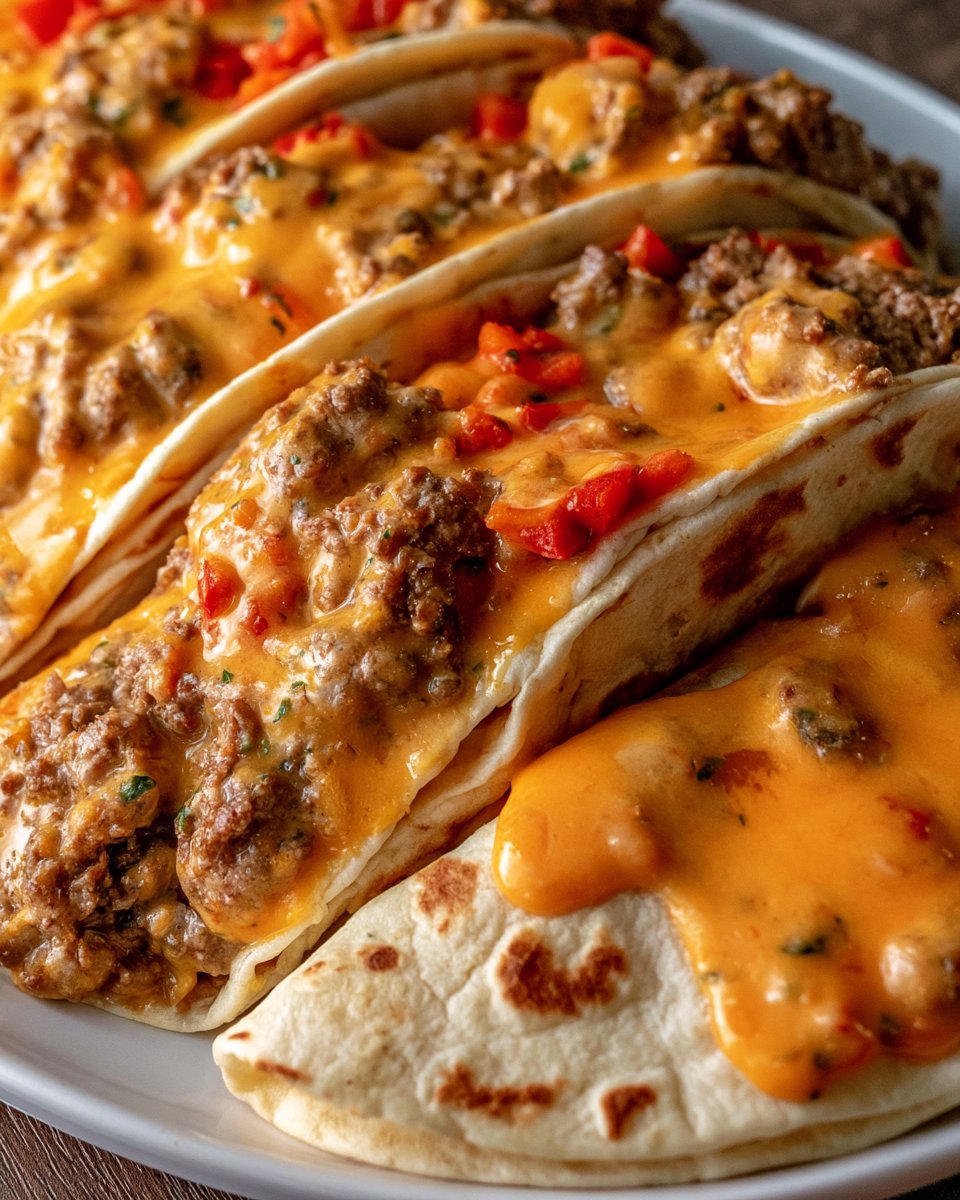 Cheesy Beef Tacos