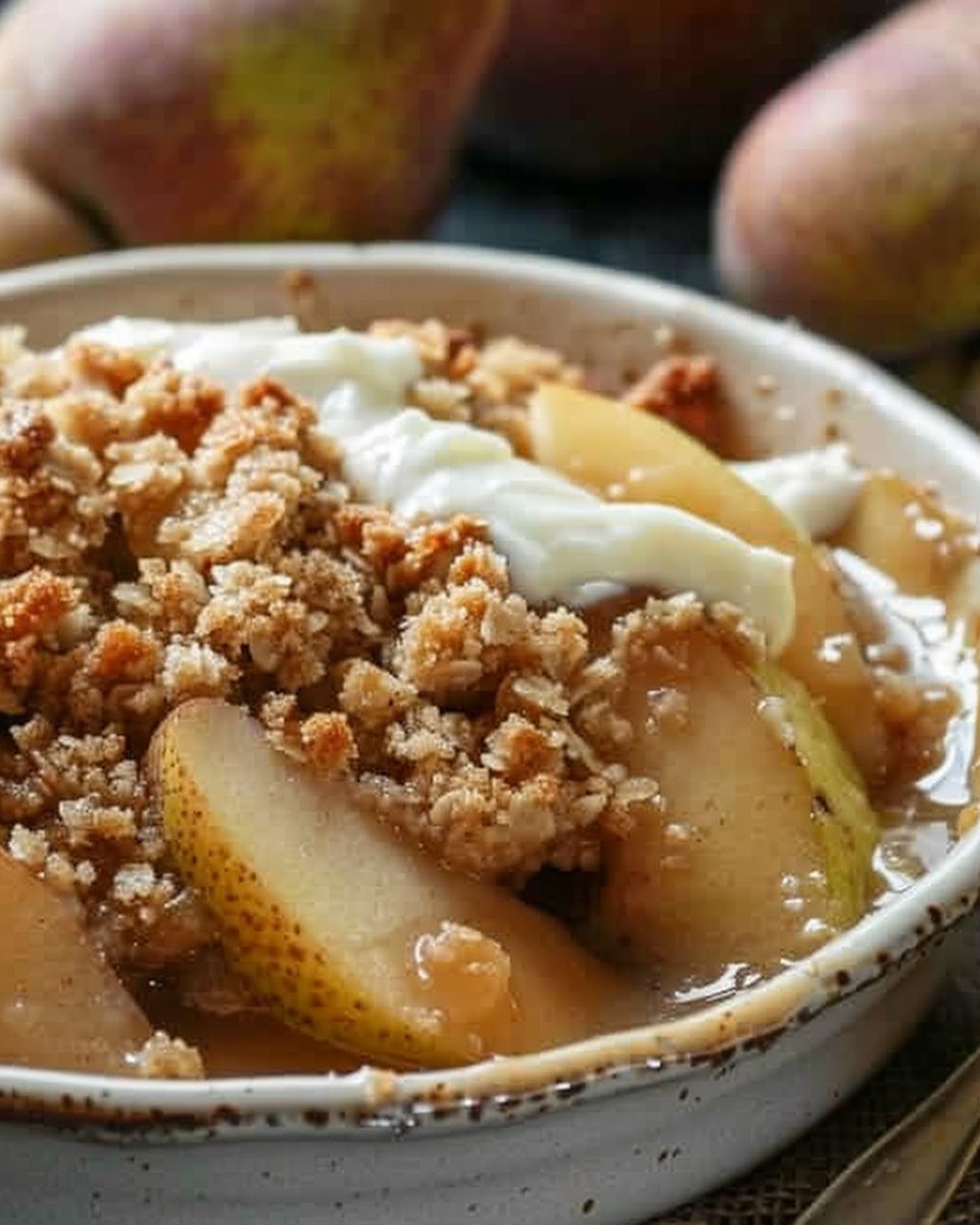 Old Fashioned Pear Crumble