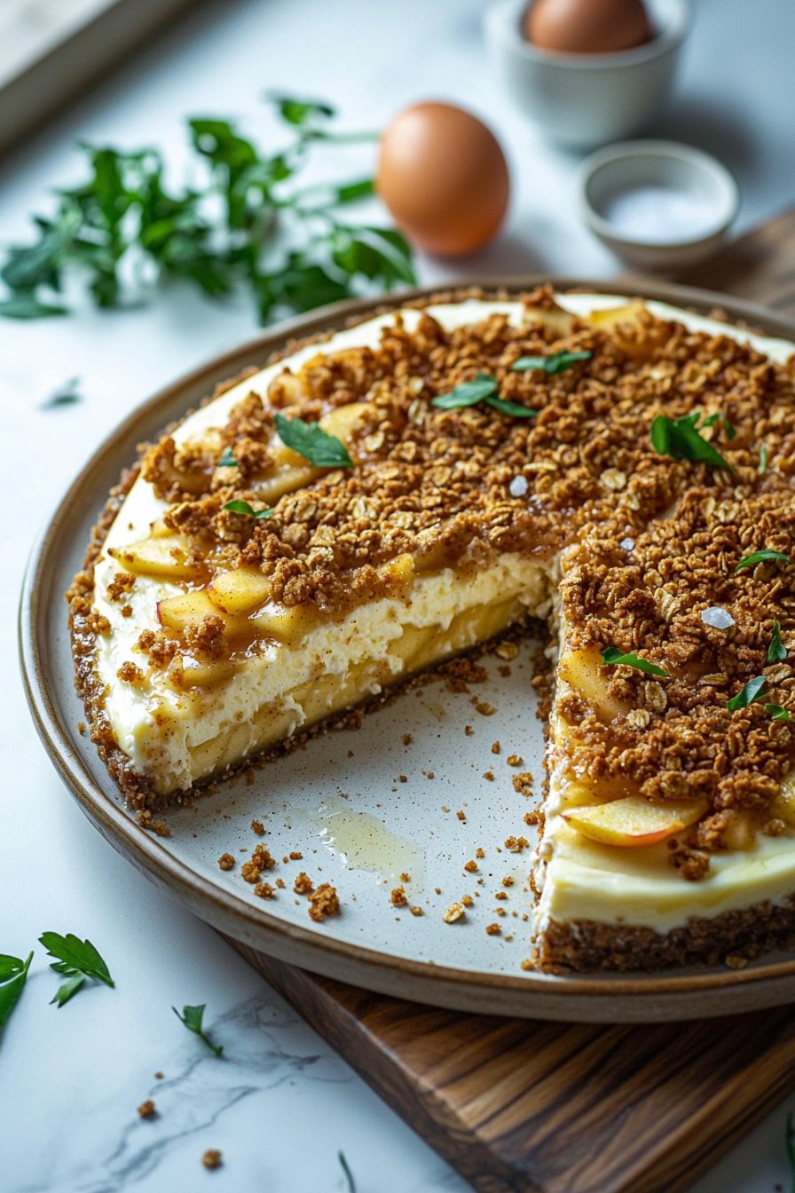 Apple Crisp Cheesecake