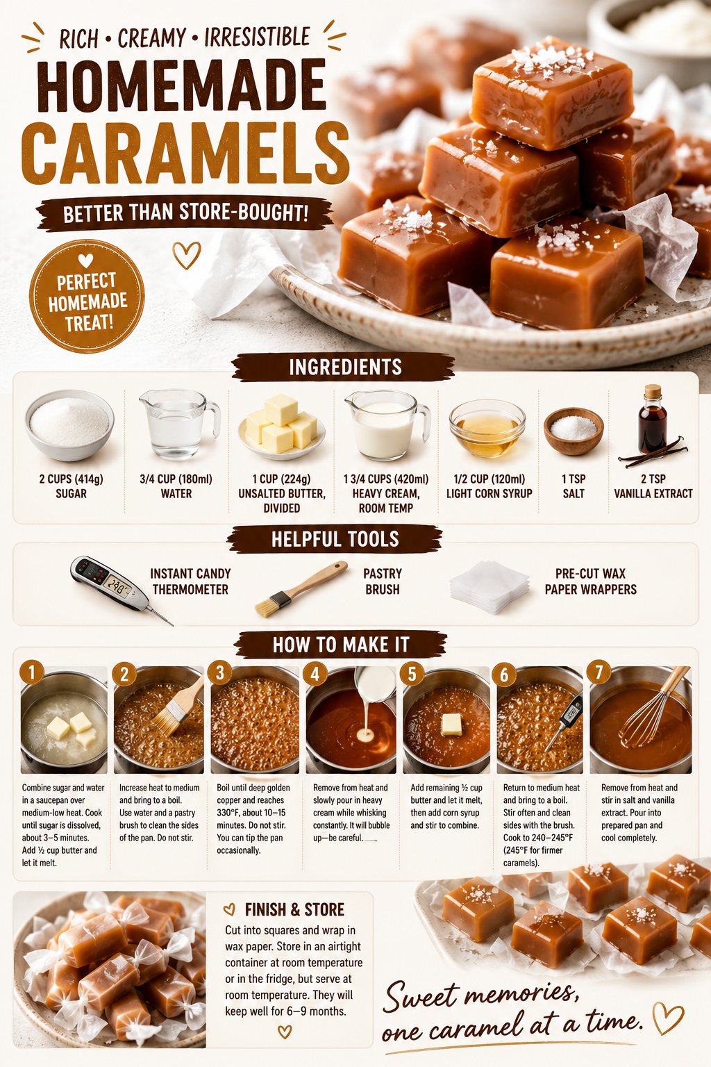 Soft Homemade Caramels