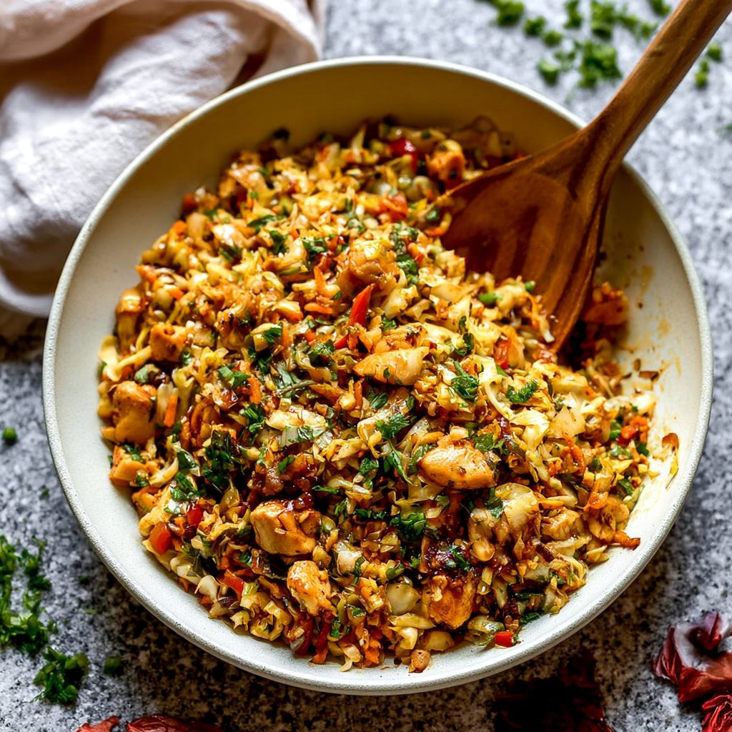 Easy Chicken and Cabbage Recipe - Little Broken