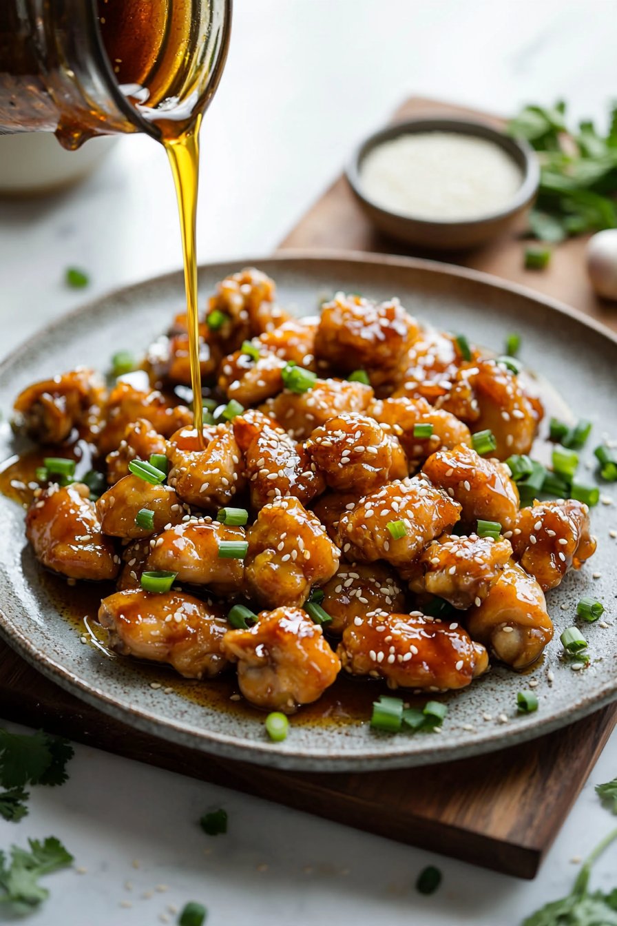 Crispy Chinese Honey Garlic Chicken