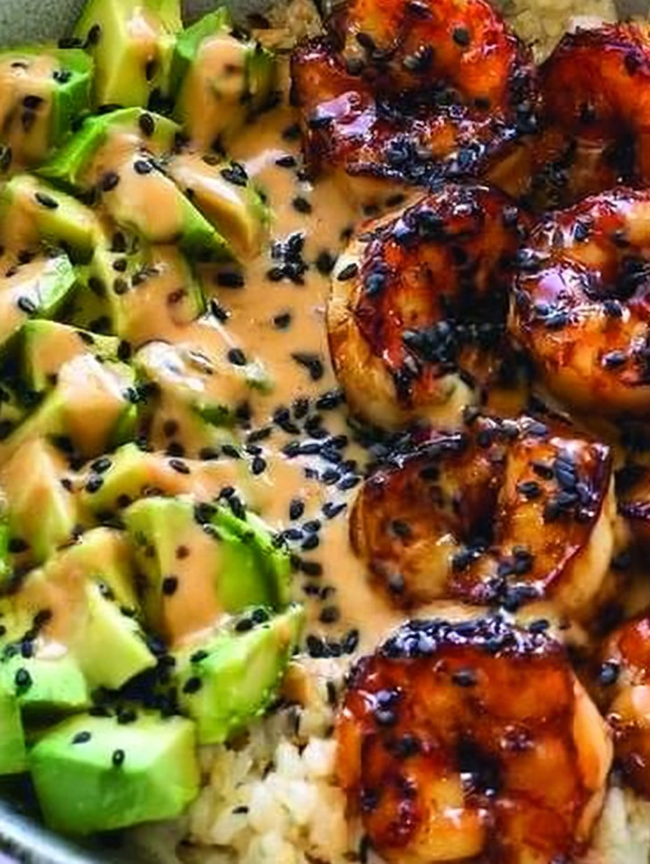 Teriyaki Shrimp Rice Bowls