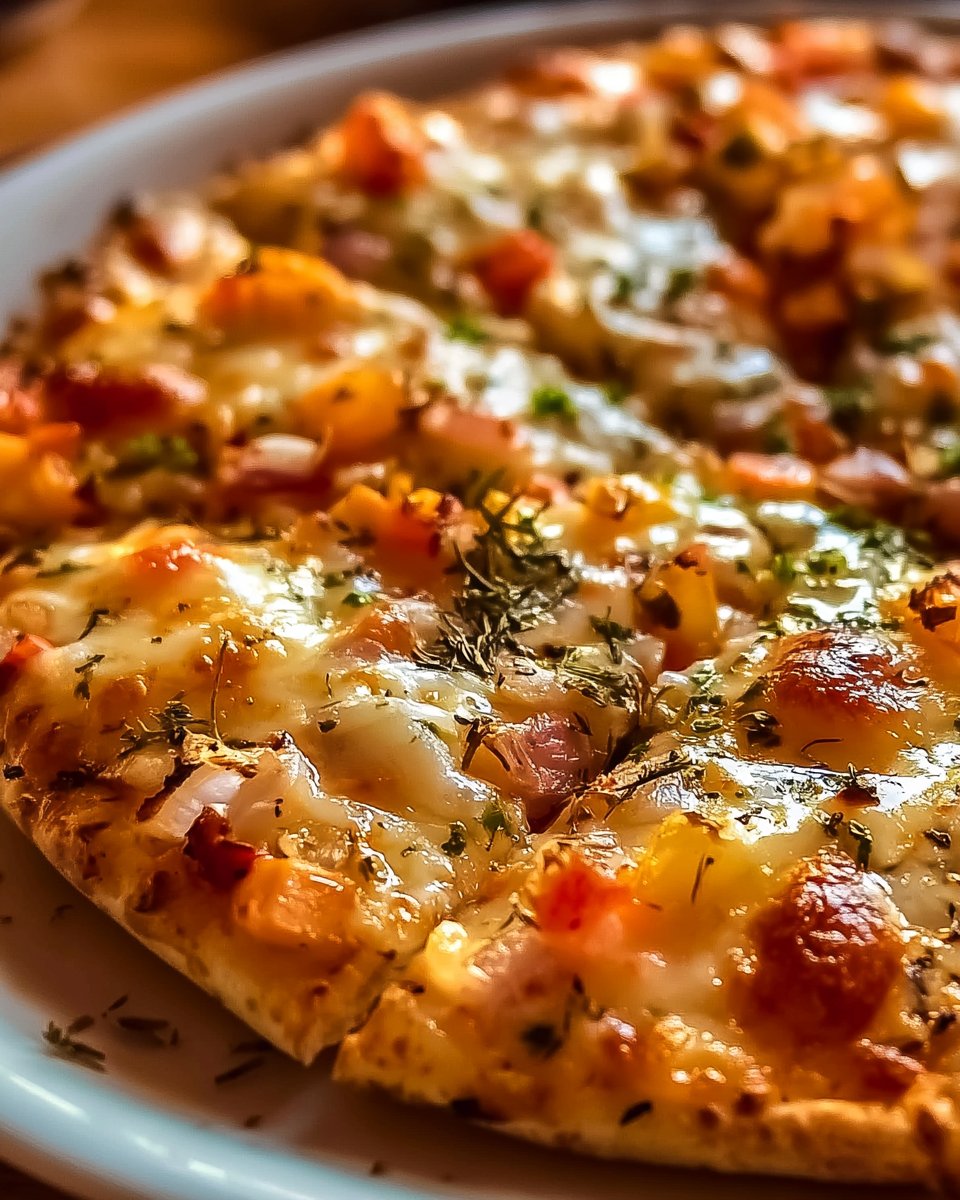 3-Zutaten Hüttenkäse Pizza