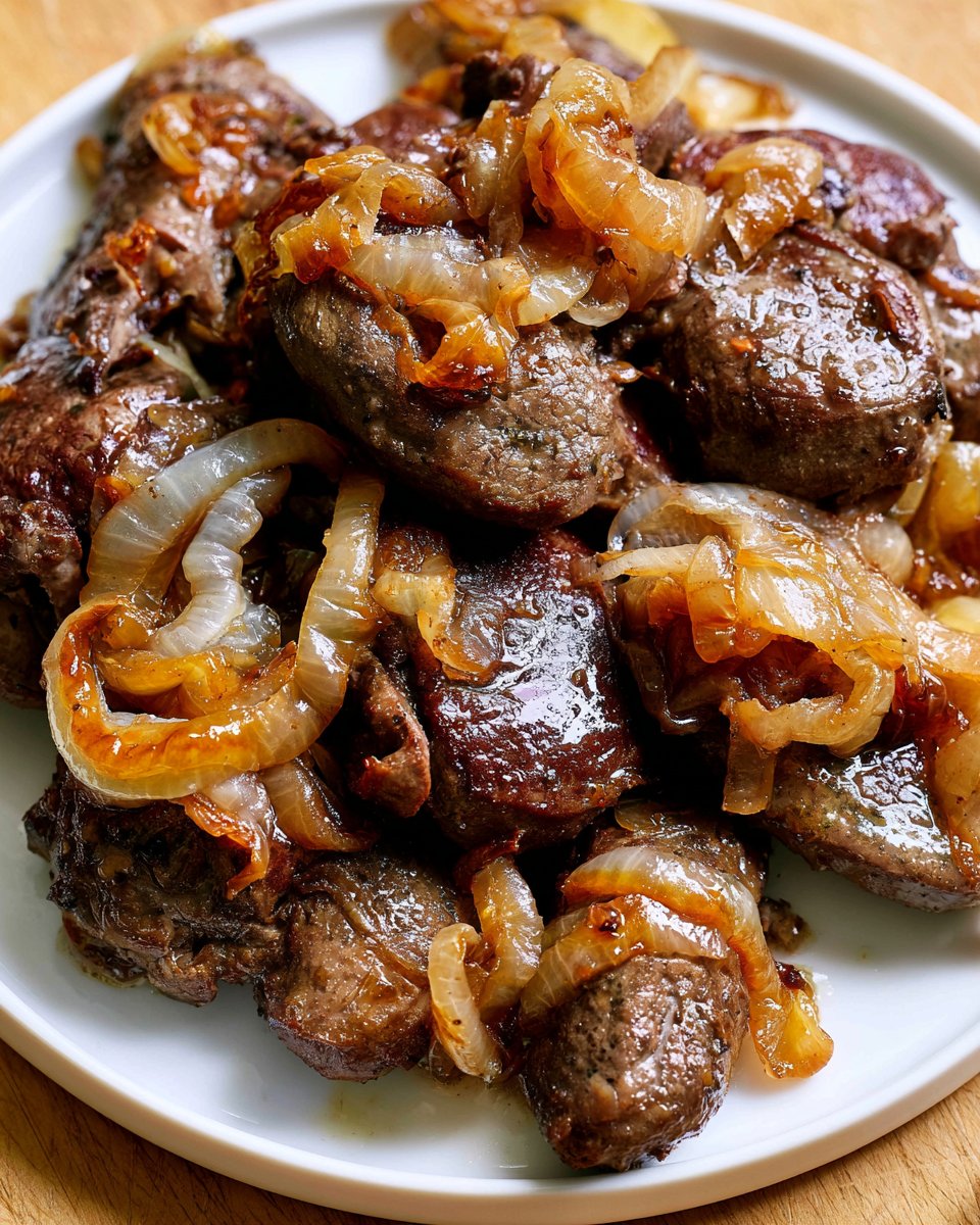 Sautéed Chicken Livers with Onions