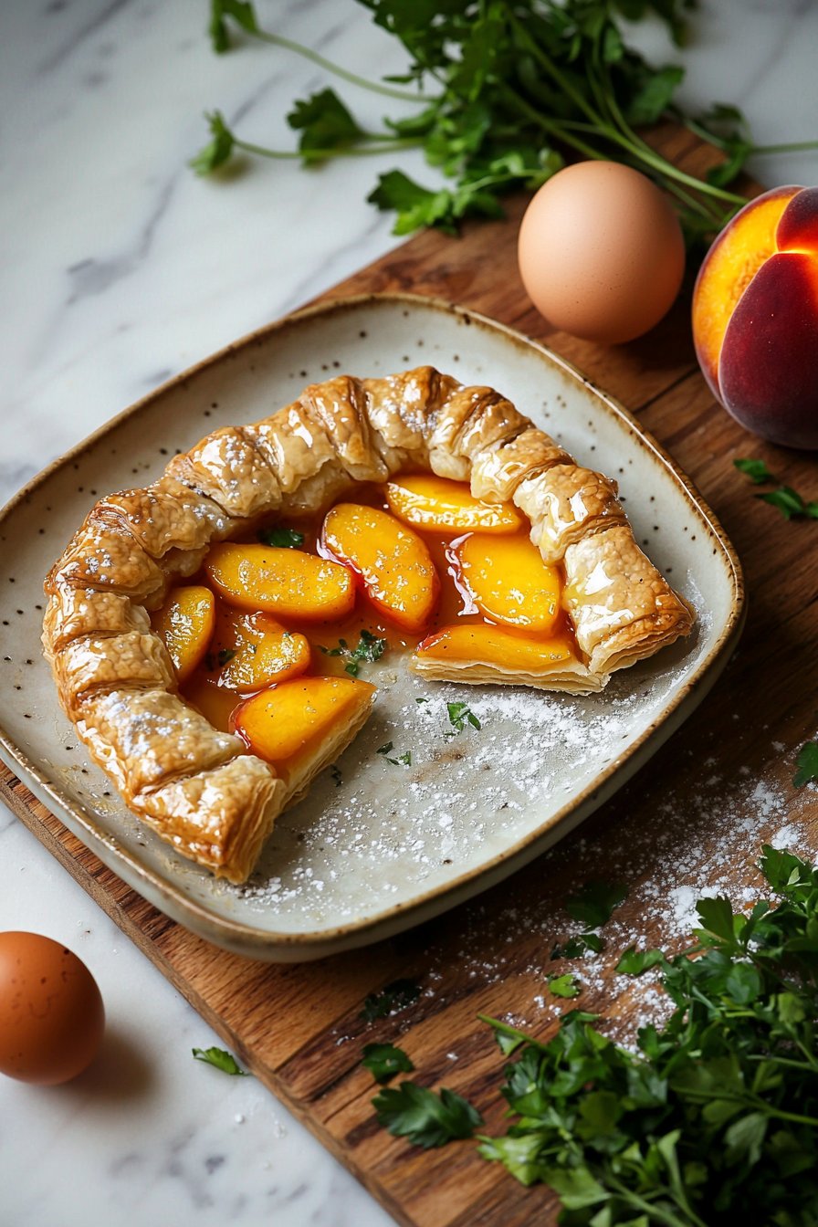 Peach Puff Pastry Tart