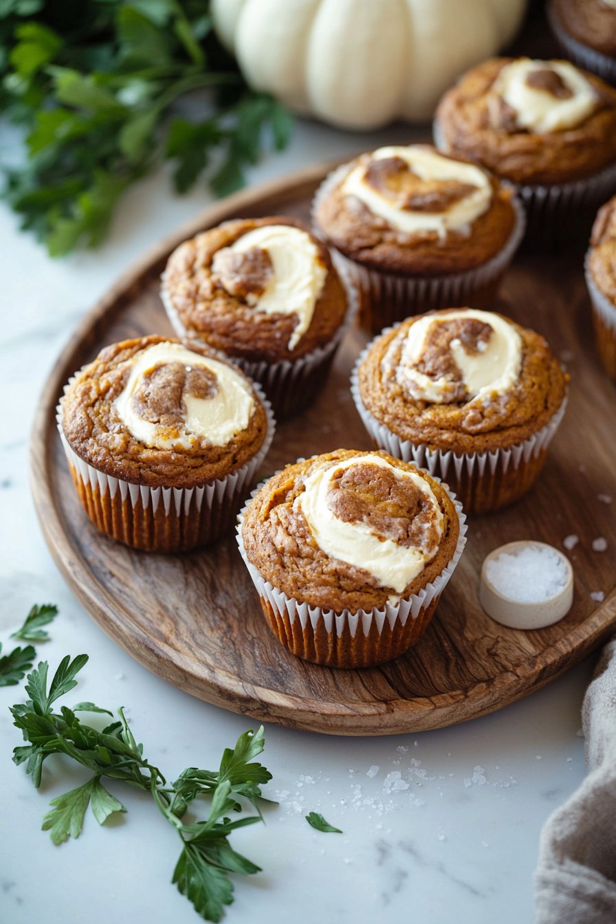 Pumpkin Cream Cheese Swirl Muffins