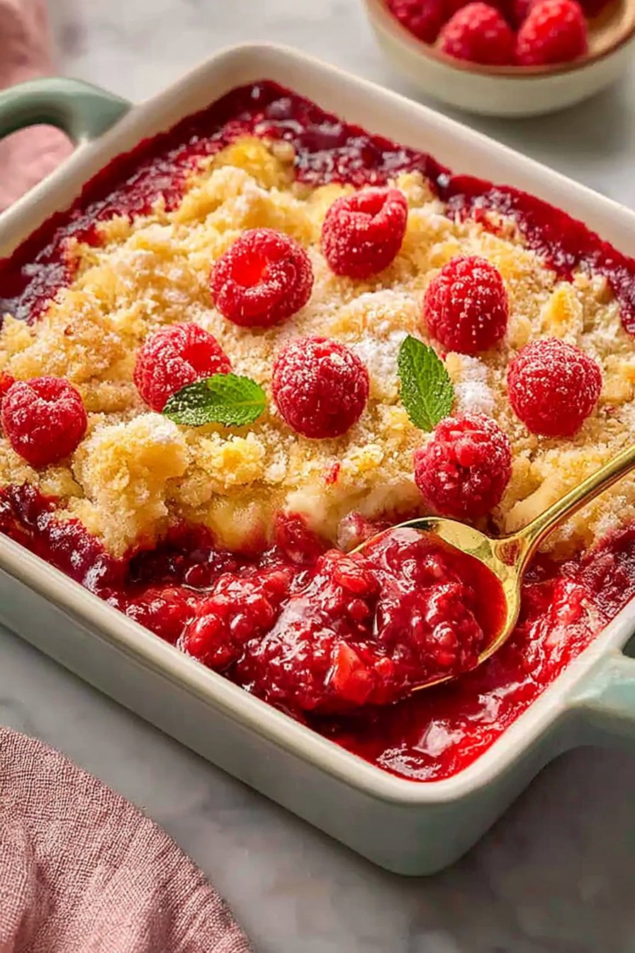 Warm Raspberry Cobbler