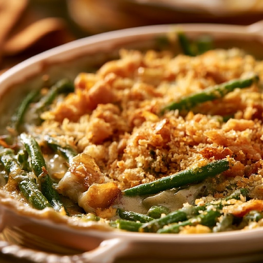Garlic Parmesan Green Bean Casserole