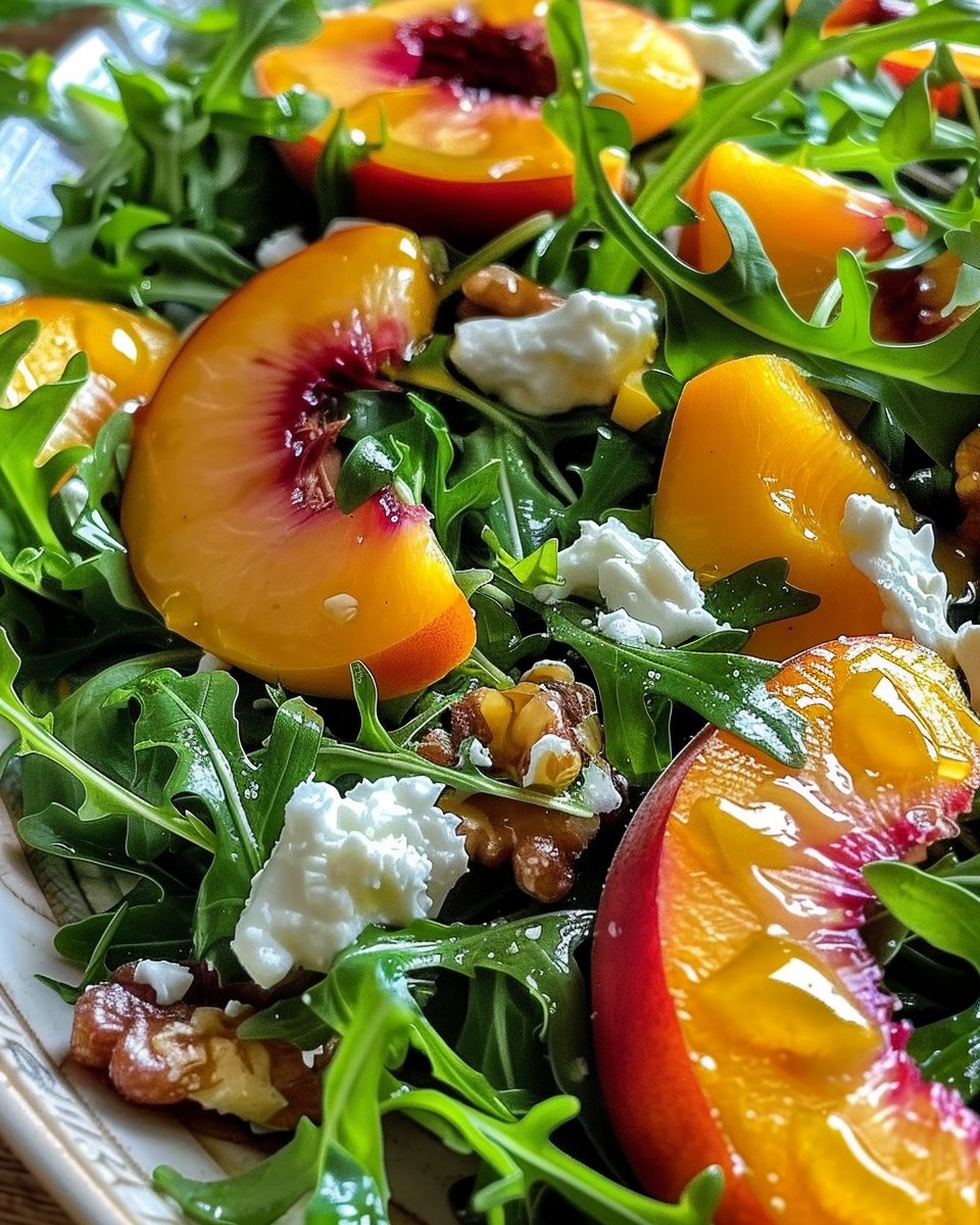 Peach Arugula Salad