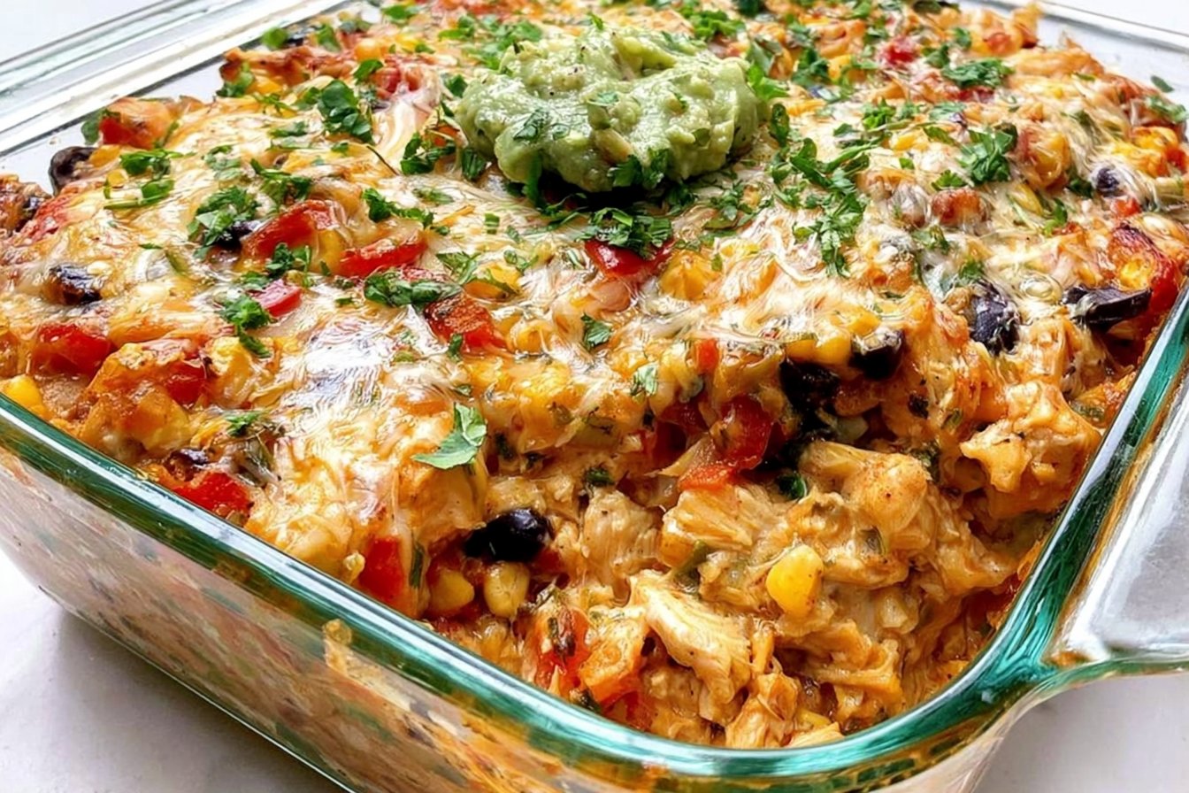 Chicken Burrito Casserole Easy Delicious Weeknight Dinner