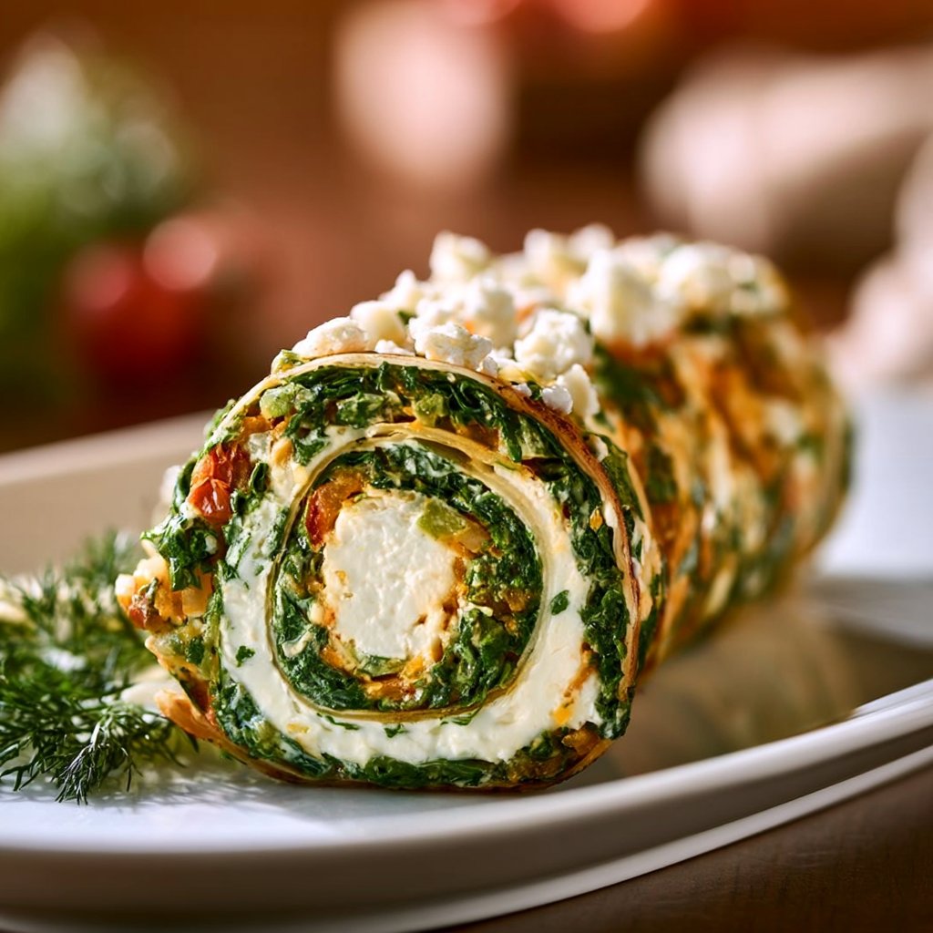 Vegetarische Gemüserolle mit Frischkäse & Feta