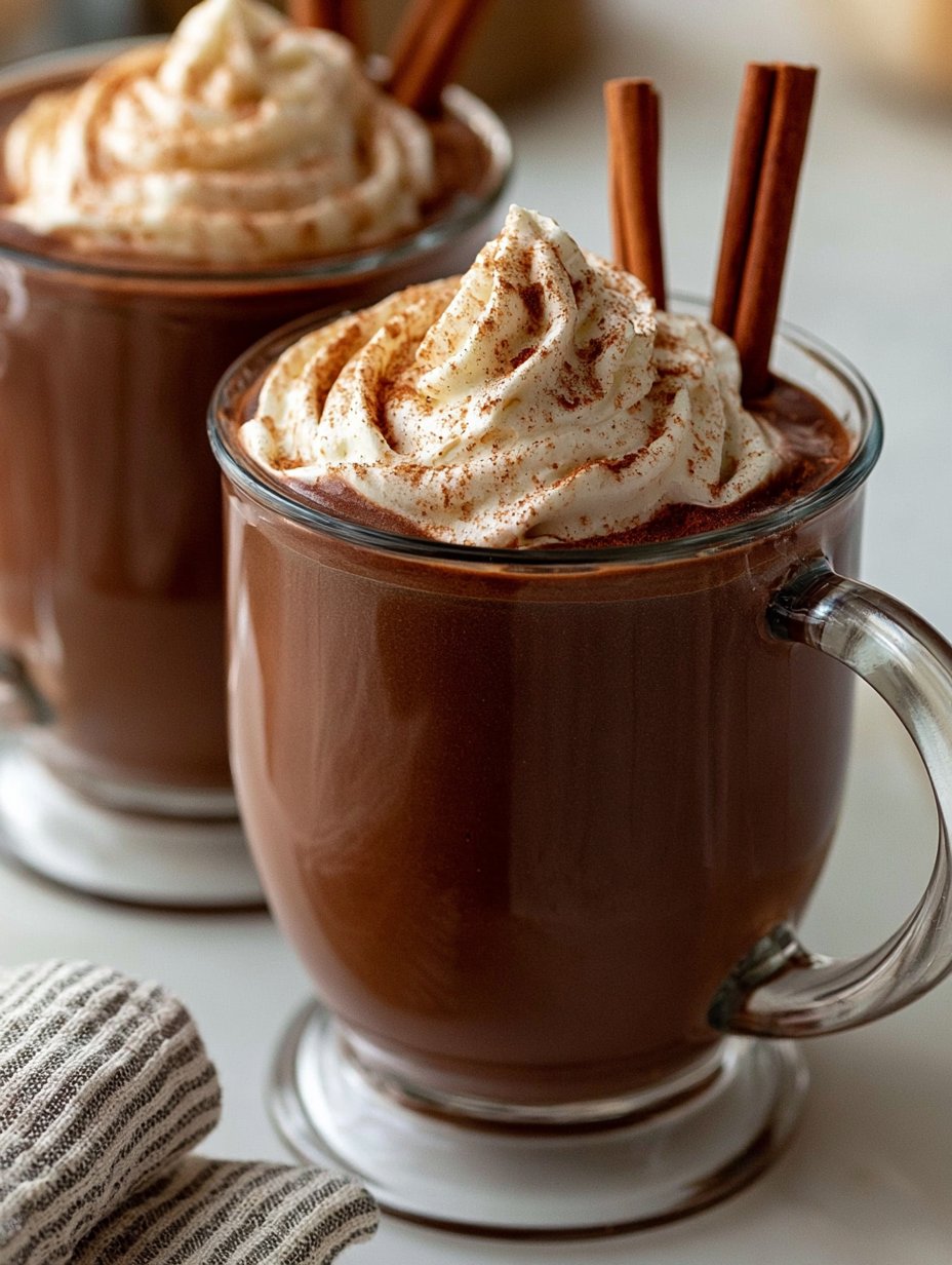 Chocolate caliente de especias de calabaza