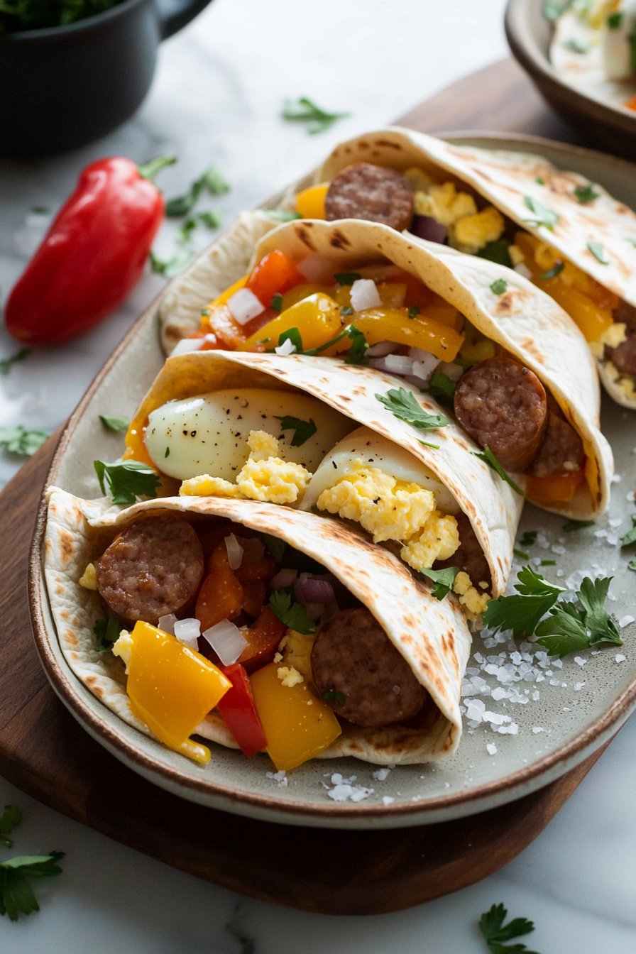 Italian Sausage Breakfast Burritos