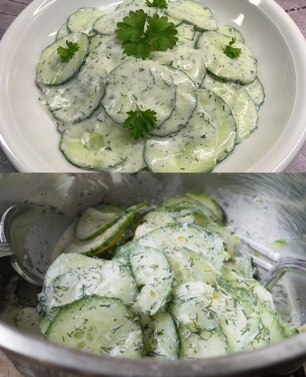 Gurkensalat mit Joghurt