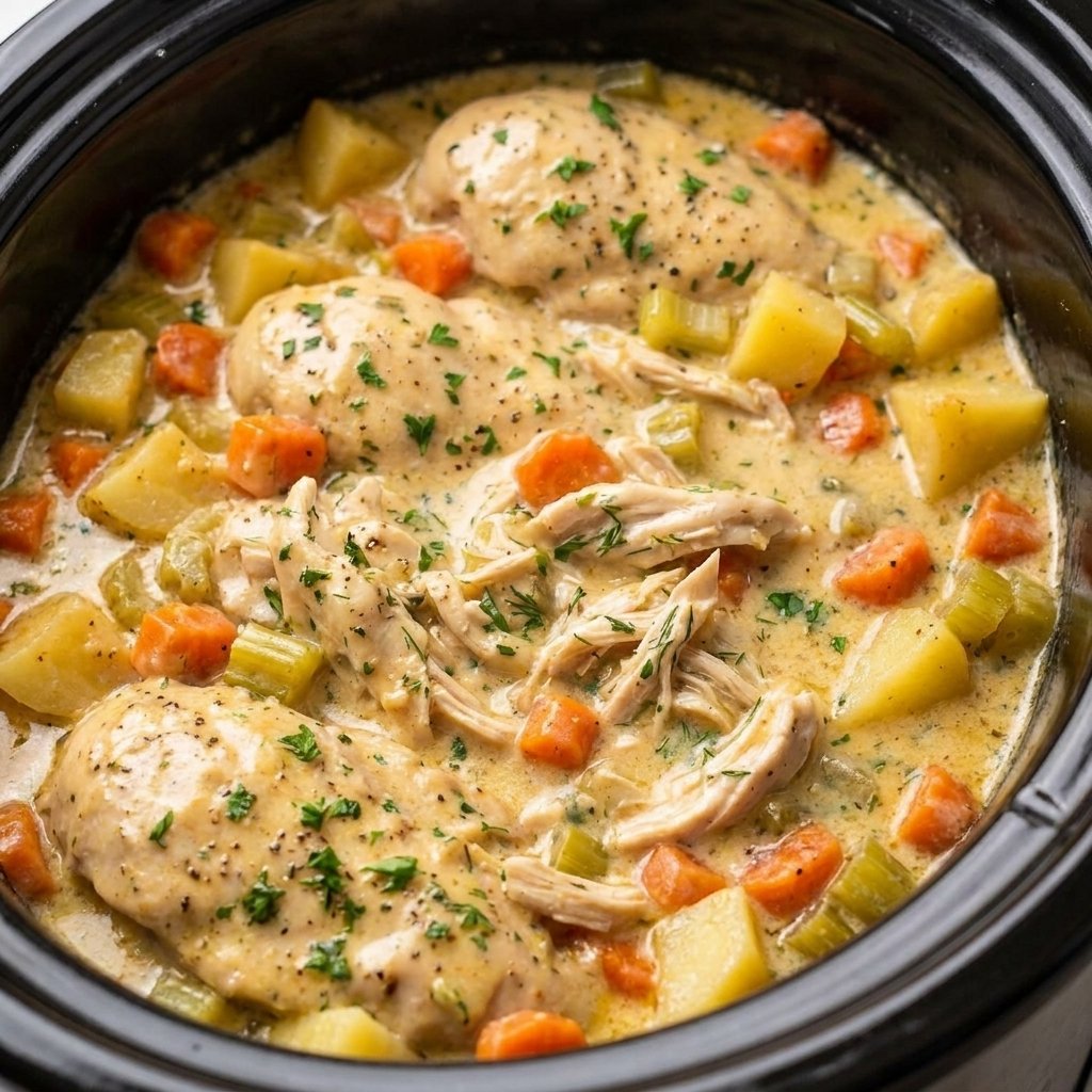 Crock pot Creamy Ranch Chicken Recipe