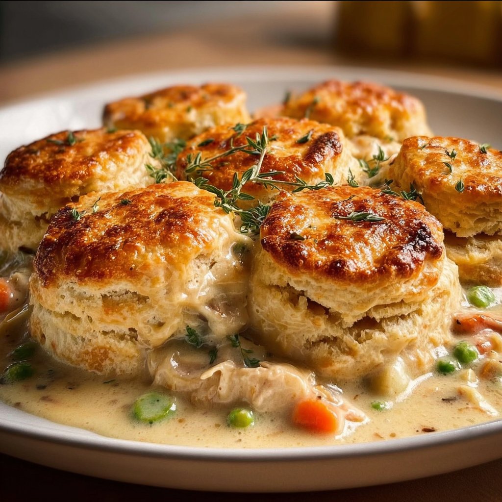 Chicken Pot Pie with Biscuits: A Comforting Delight for Any Occasion 2 Chicken Pot Pie with Biscuits
