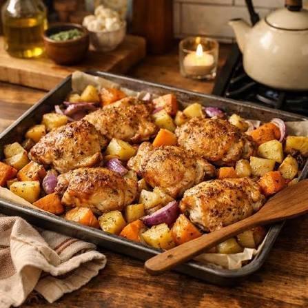 Sheet Pan Chicken and Root Vegetables