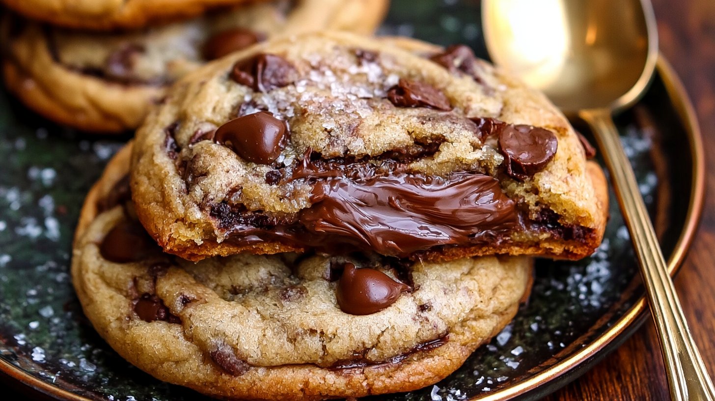 Nutella Stuffed Chocolate Chip Cookies
