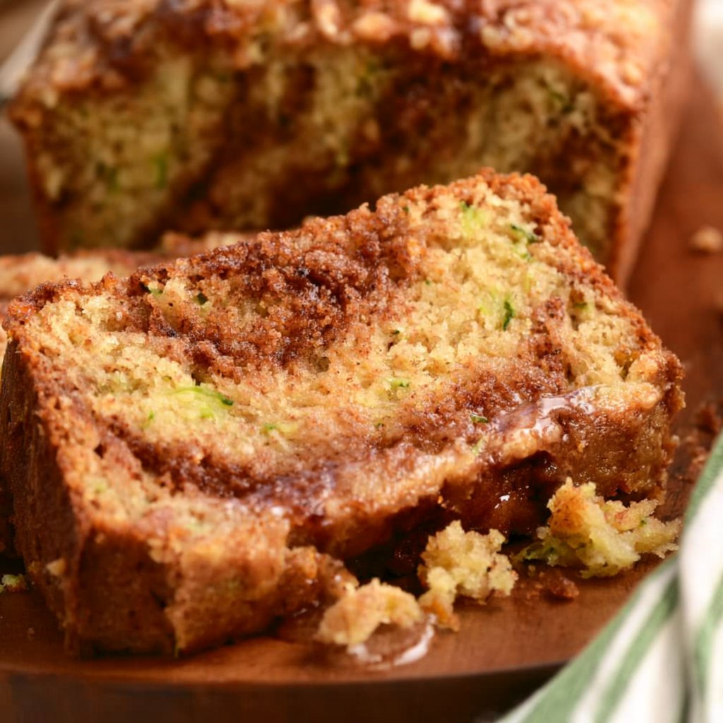 Moist and Delicious Cinnamon Swirl Zucchini Bread