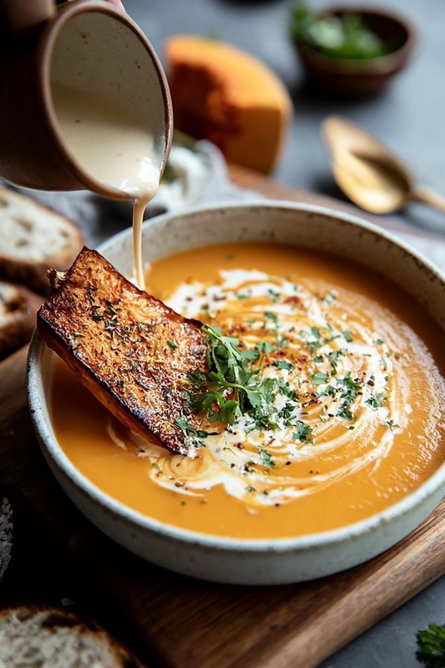 Creamy Pumpkin Sweet Potato Soup
