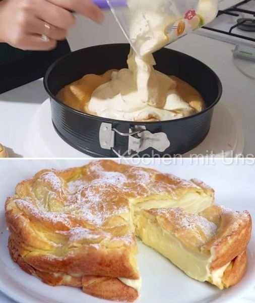 Vanille Pudding Schnitte