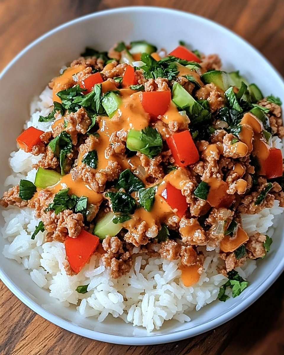 Bang Bang Ground Turkey Rice Bowls