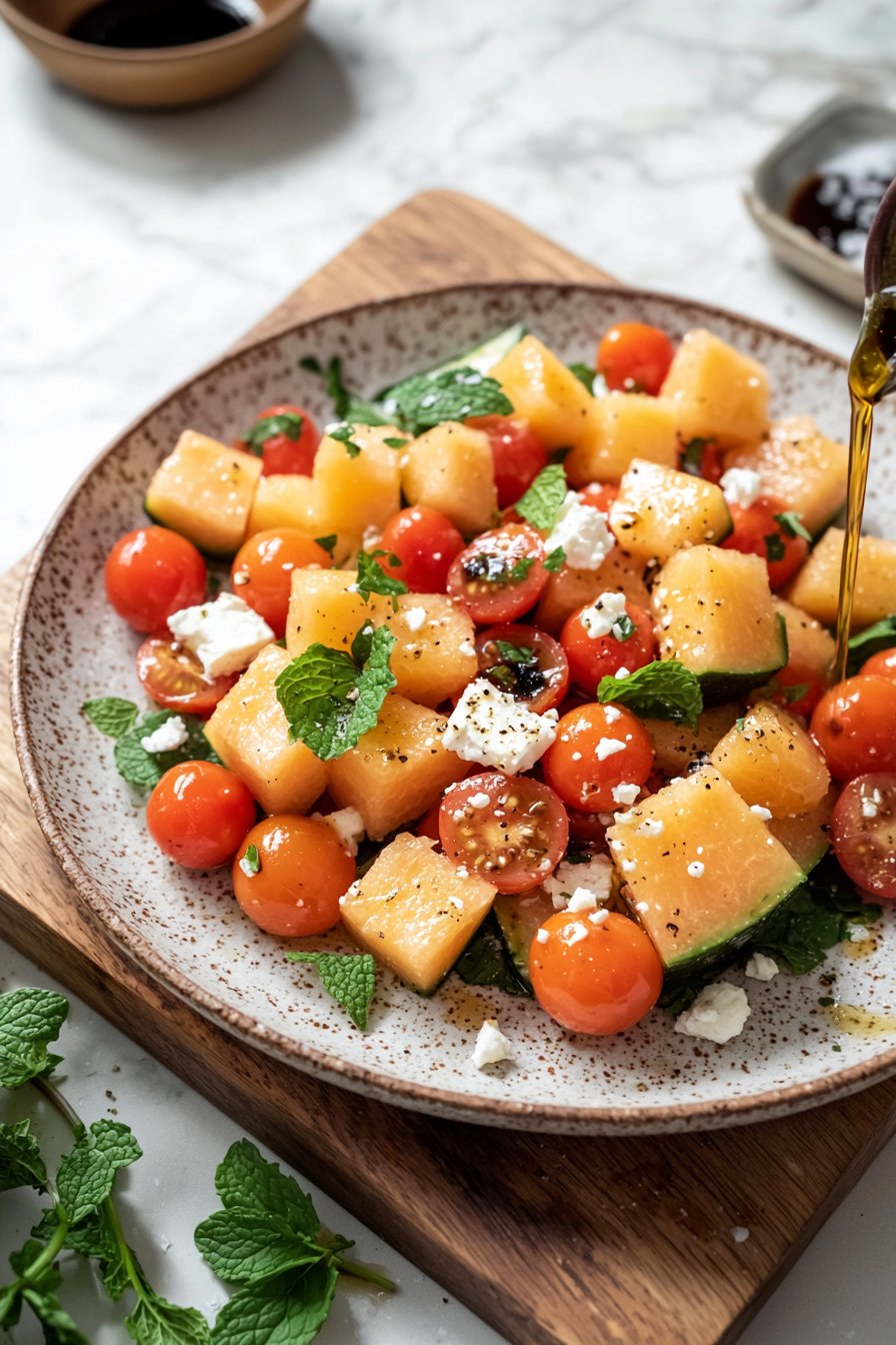 Mediterraner Cantaloupe-Salat