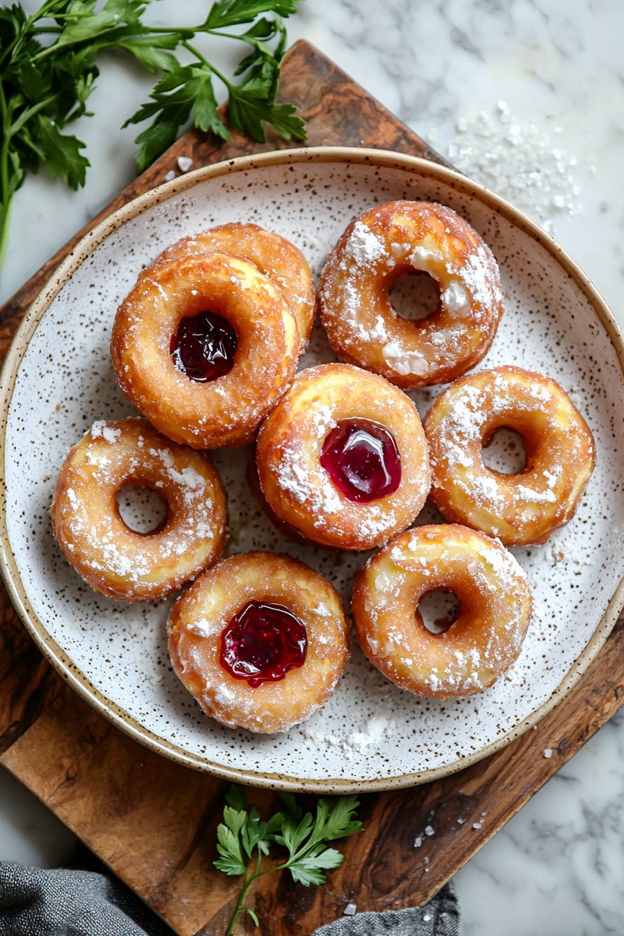Easy 4 Ingredient Air Fryer Jelly Donuts