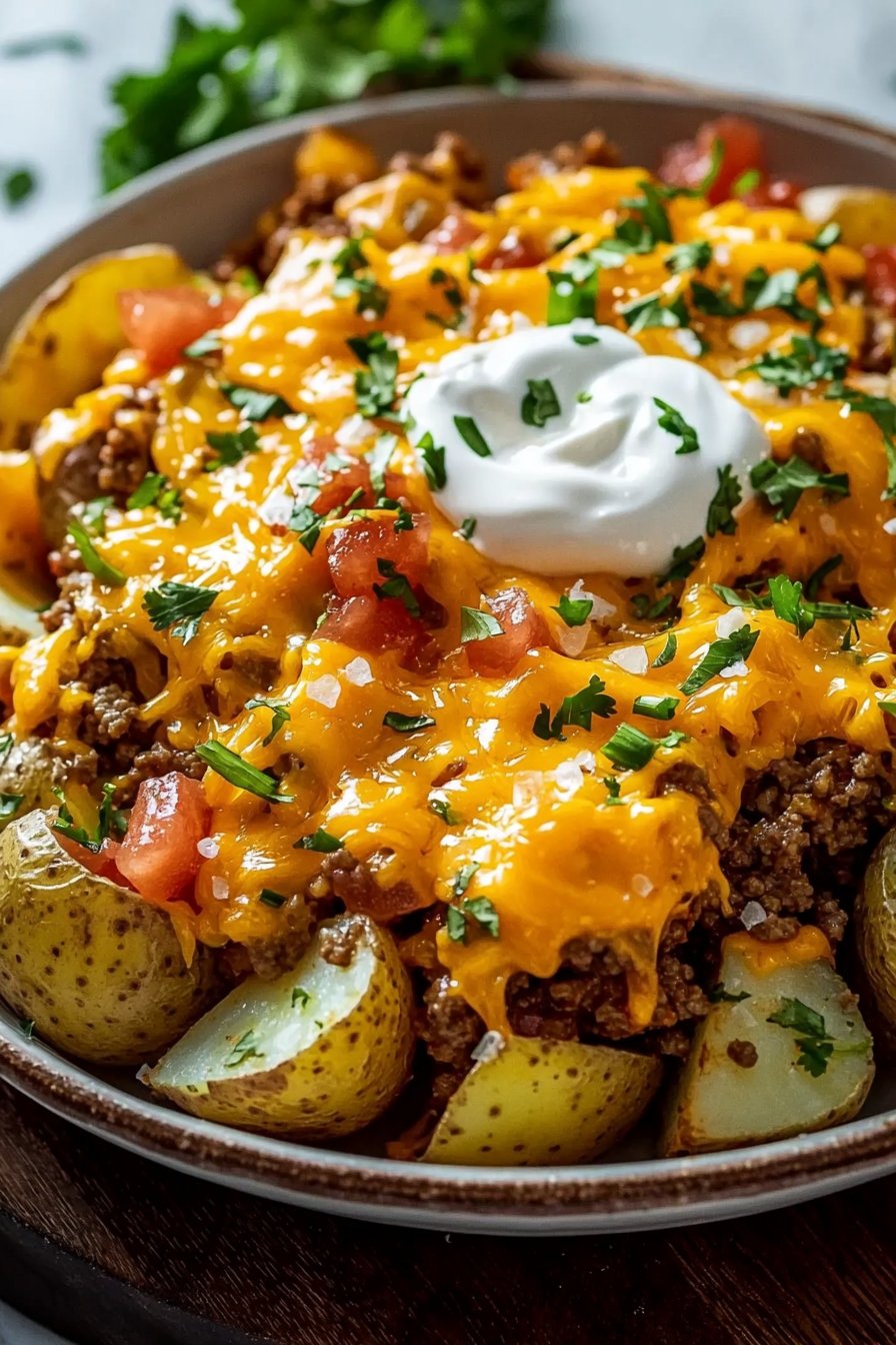 Cheesy Taco Potatoes