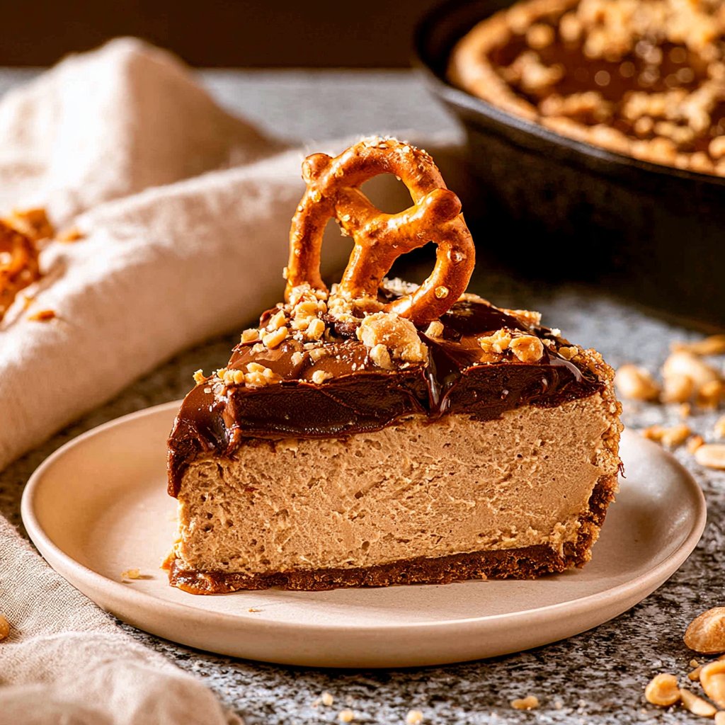 Chocolate Peanut Butter Pretzel Pie