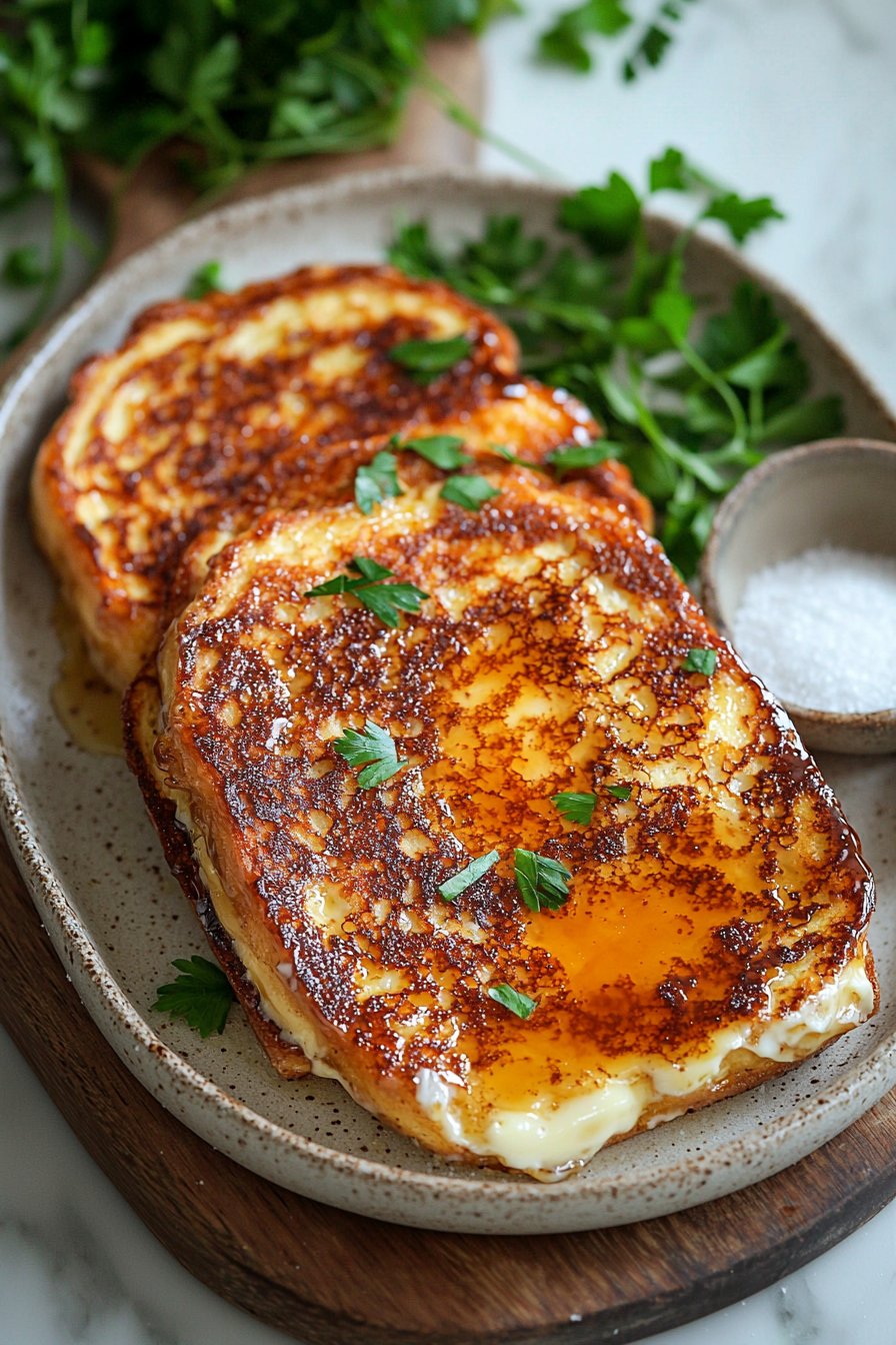 Übernachtete Crème Brûlée French Toast