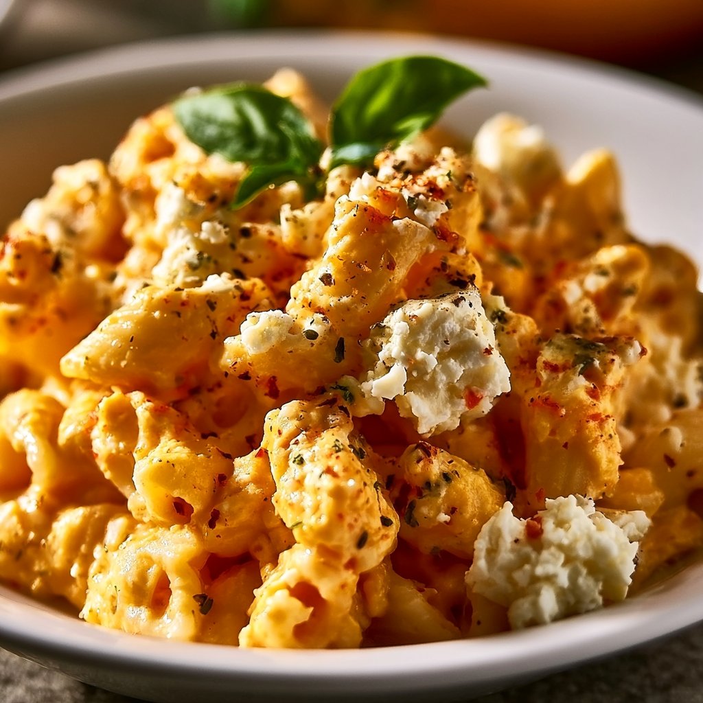 Cremige Protein Nudeln mit Hüttenkäse