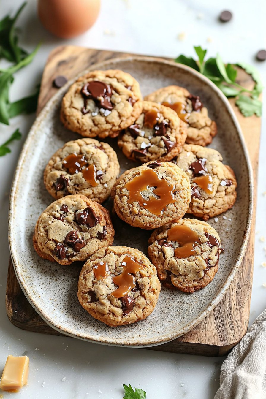 Salted Caramel Toffee Cookies