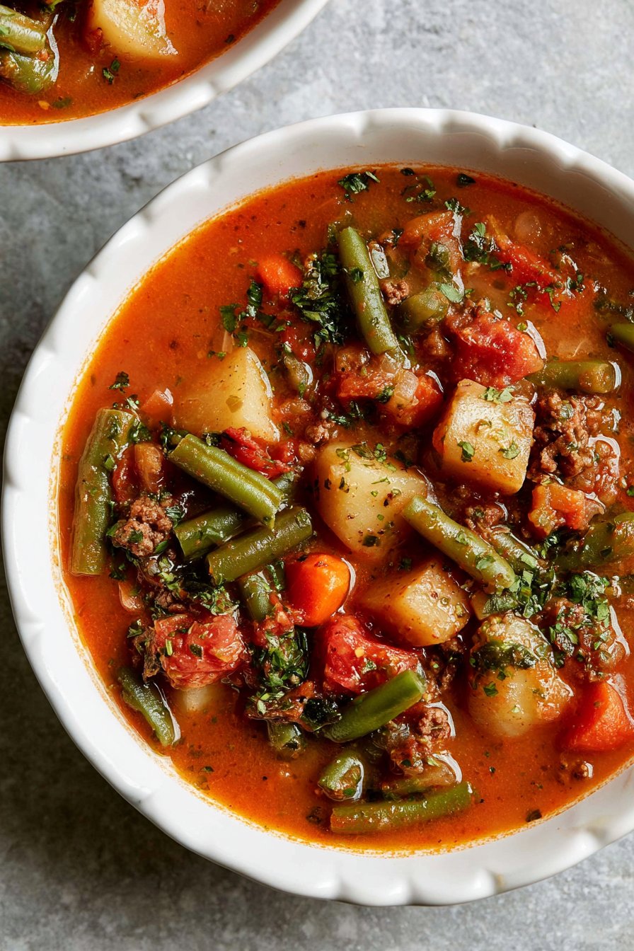 Crock Pot Healthy Hamburger Soup
