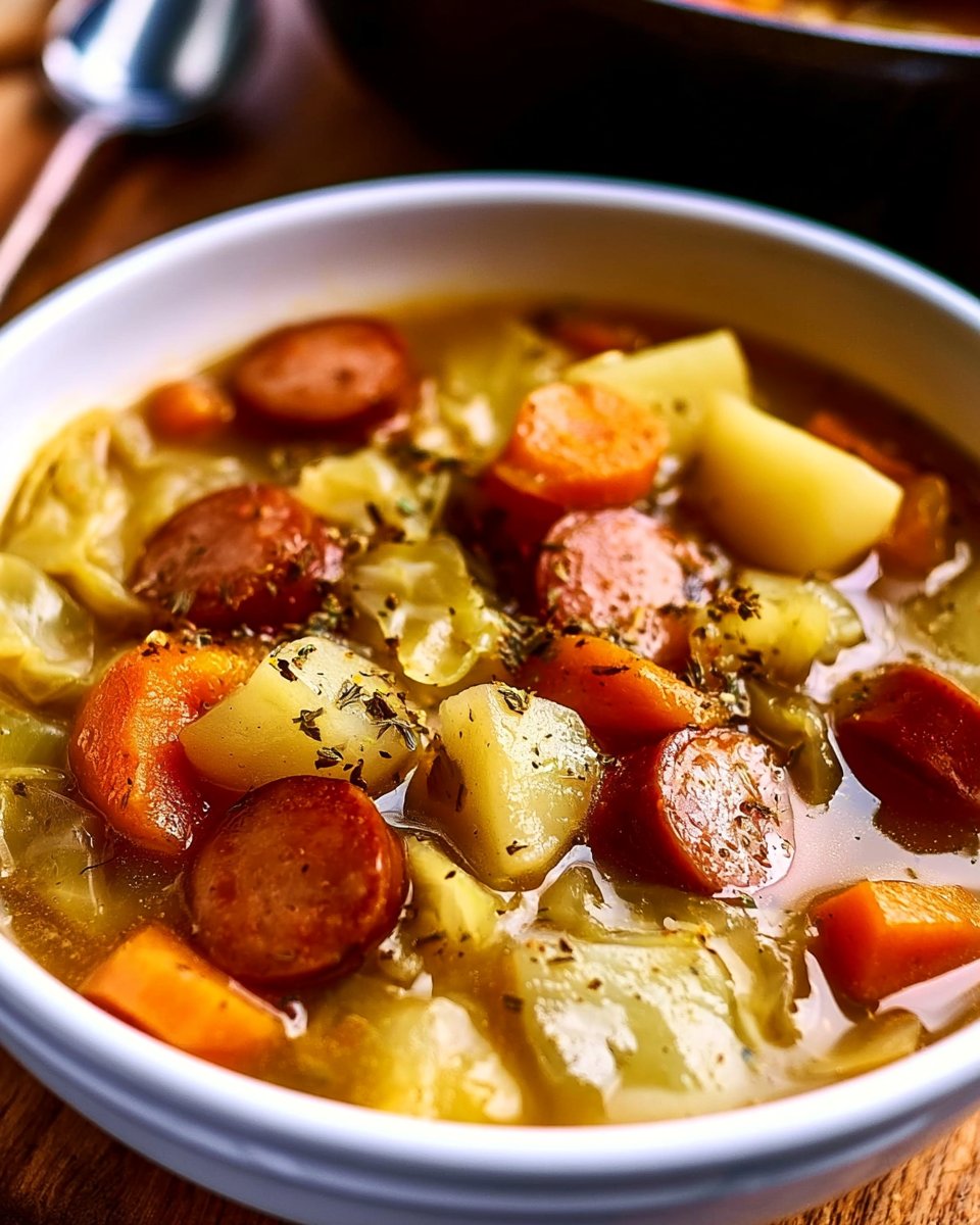 Cabbage Sausage and Potato Soup Recipe
