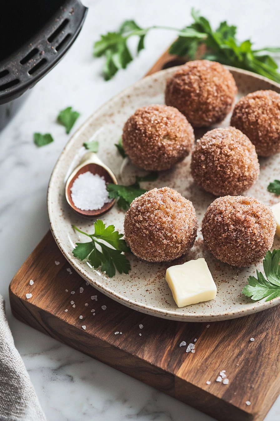 Air Fryer Cinnamon Donut Balls