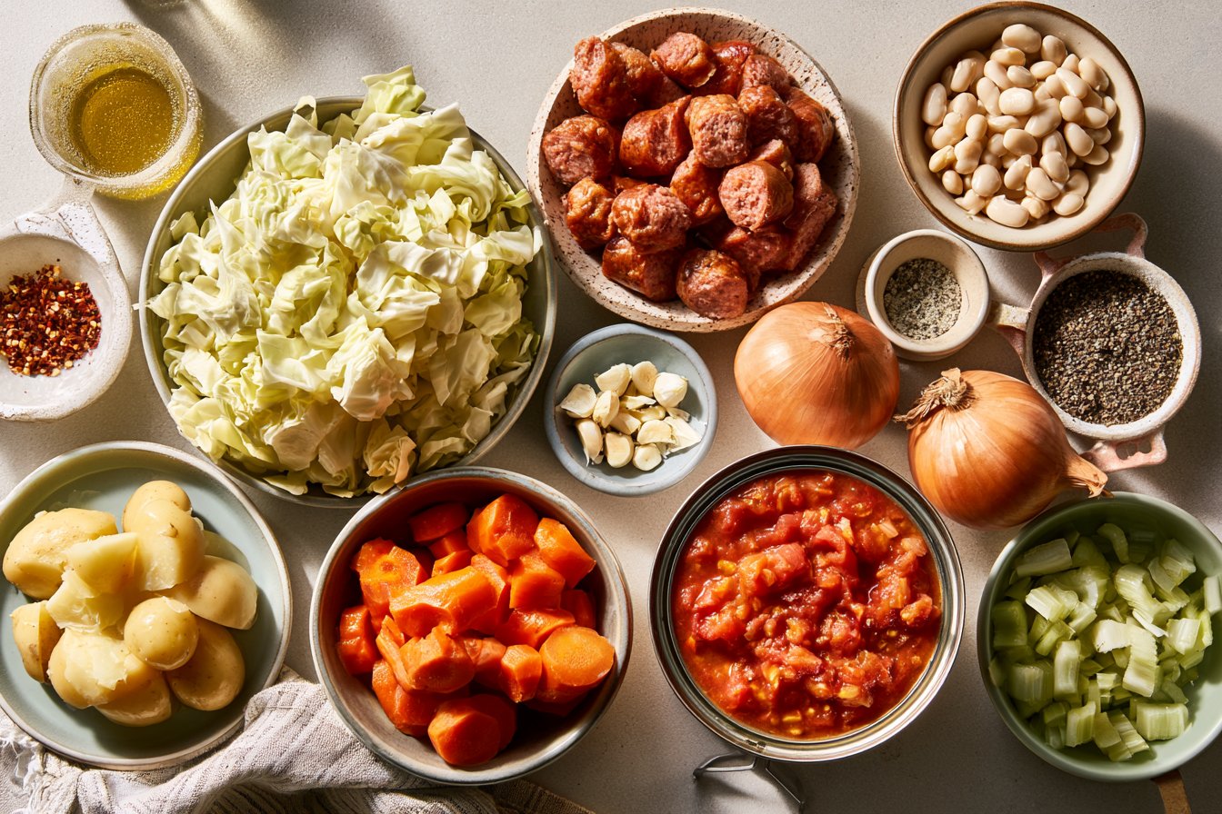 Cabbage and Sausage Soup