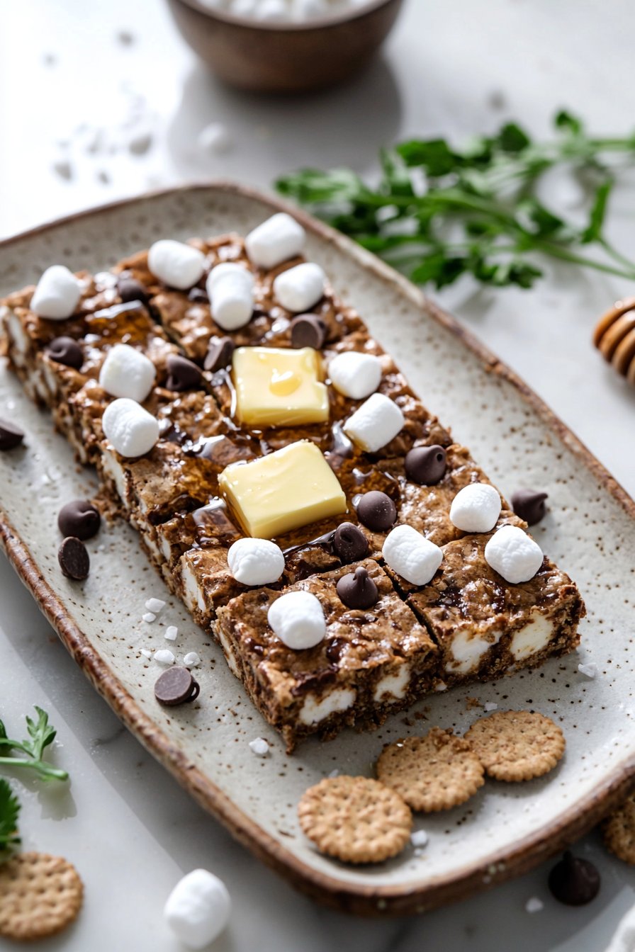 Einfache No-Bake S'mores Riegel