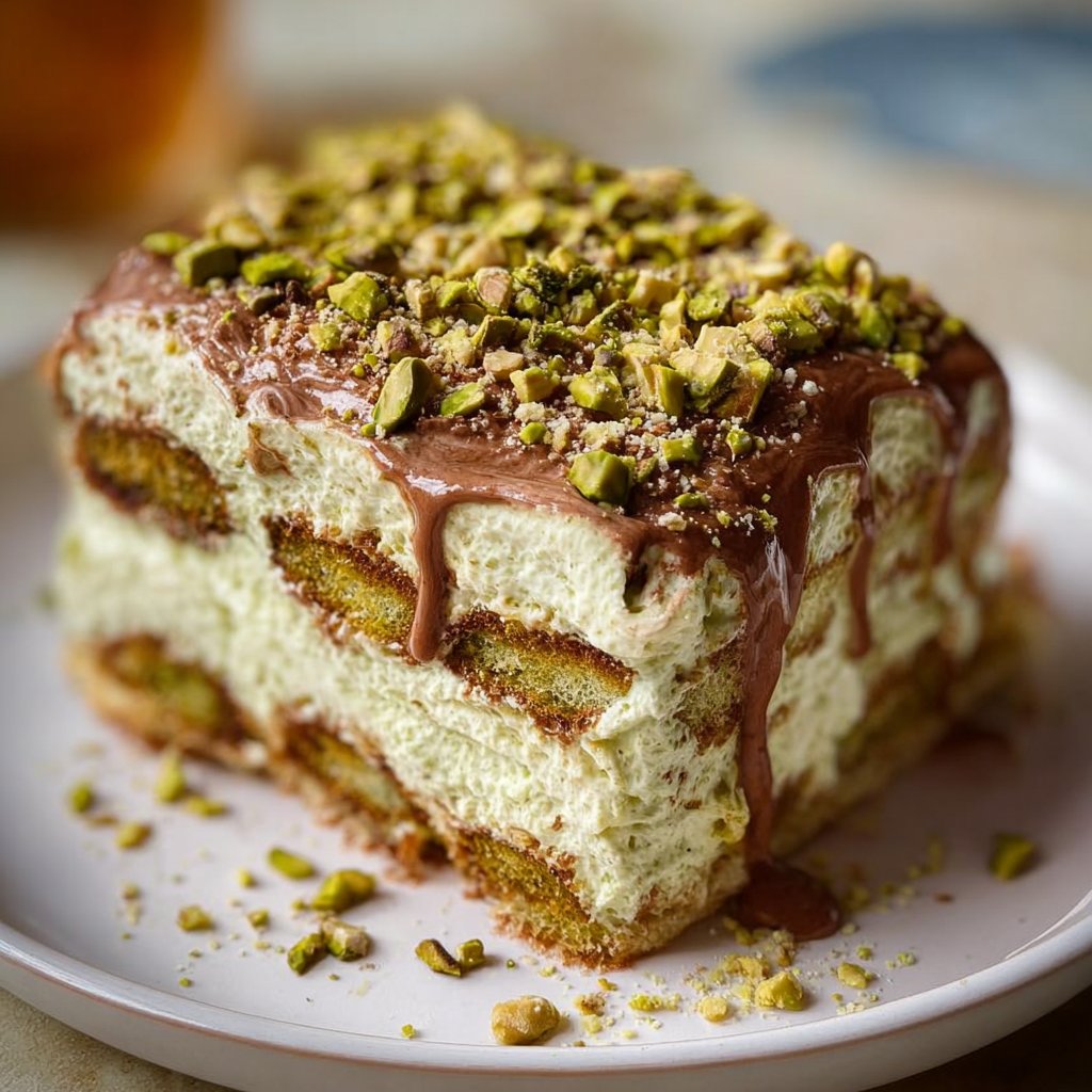 Vegan Pistachio Tiramisu