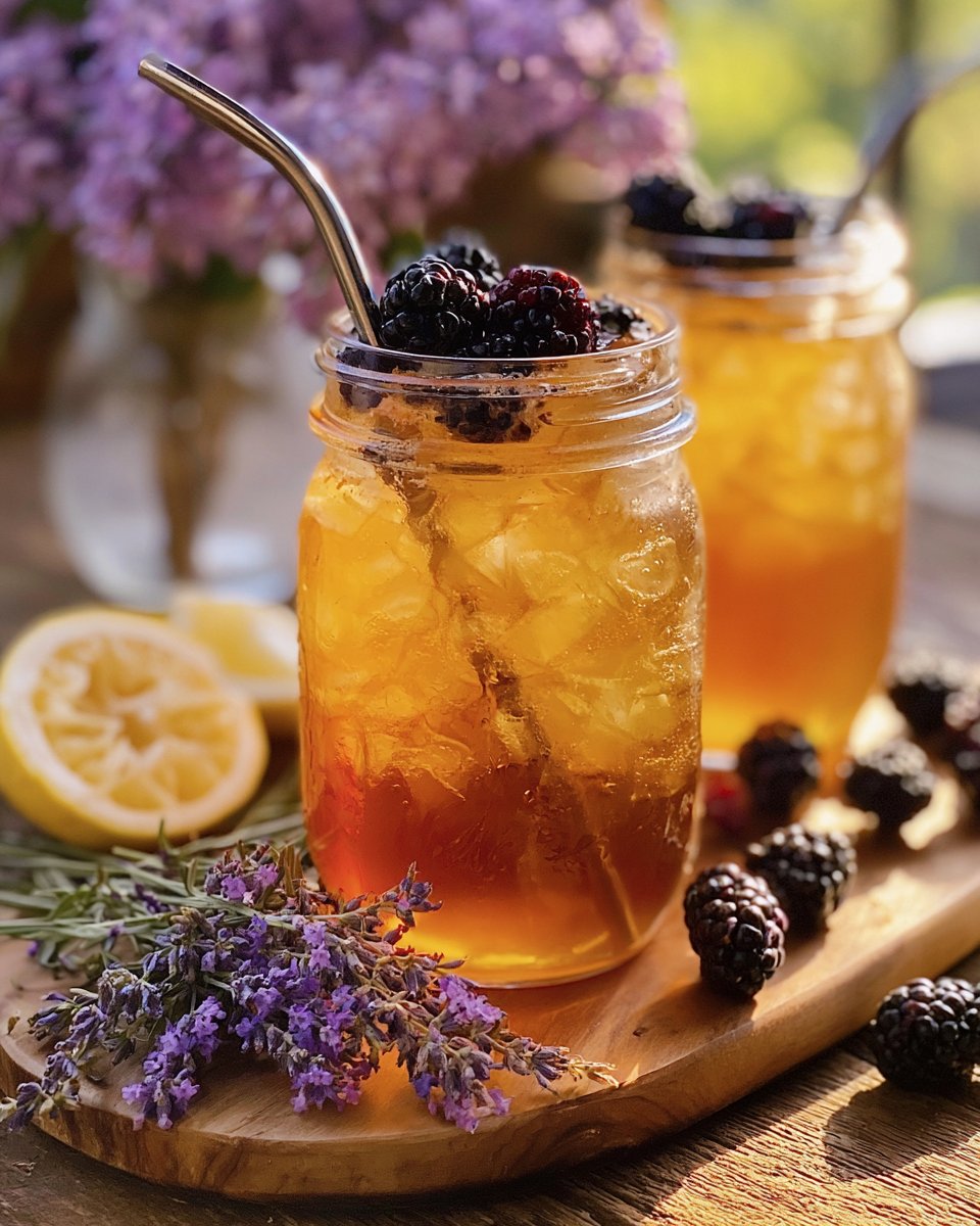 Blackberry Lavender Iced Sun Tea: A Refreshing Summer Delight