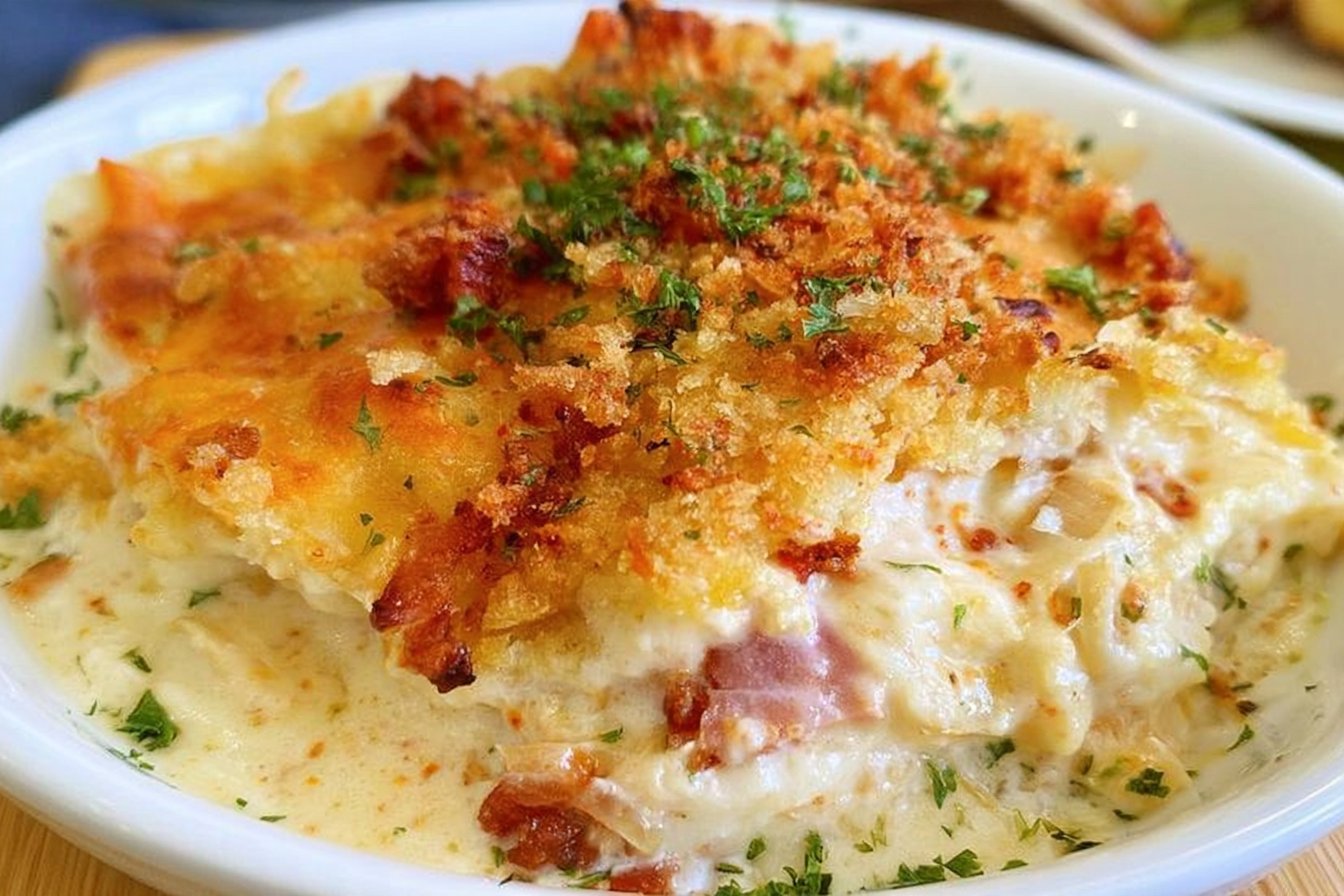 Easy Keto Chicken Cordon Bleu Casserole