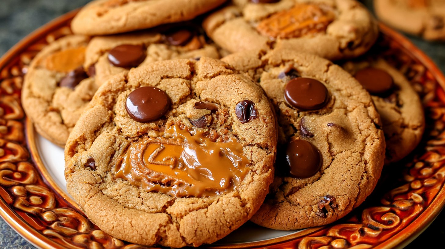 Biscoff Butter Cookies with Mini Chocolate Chips