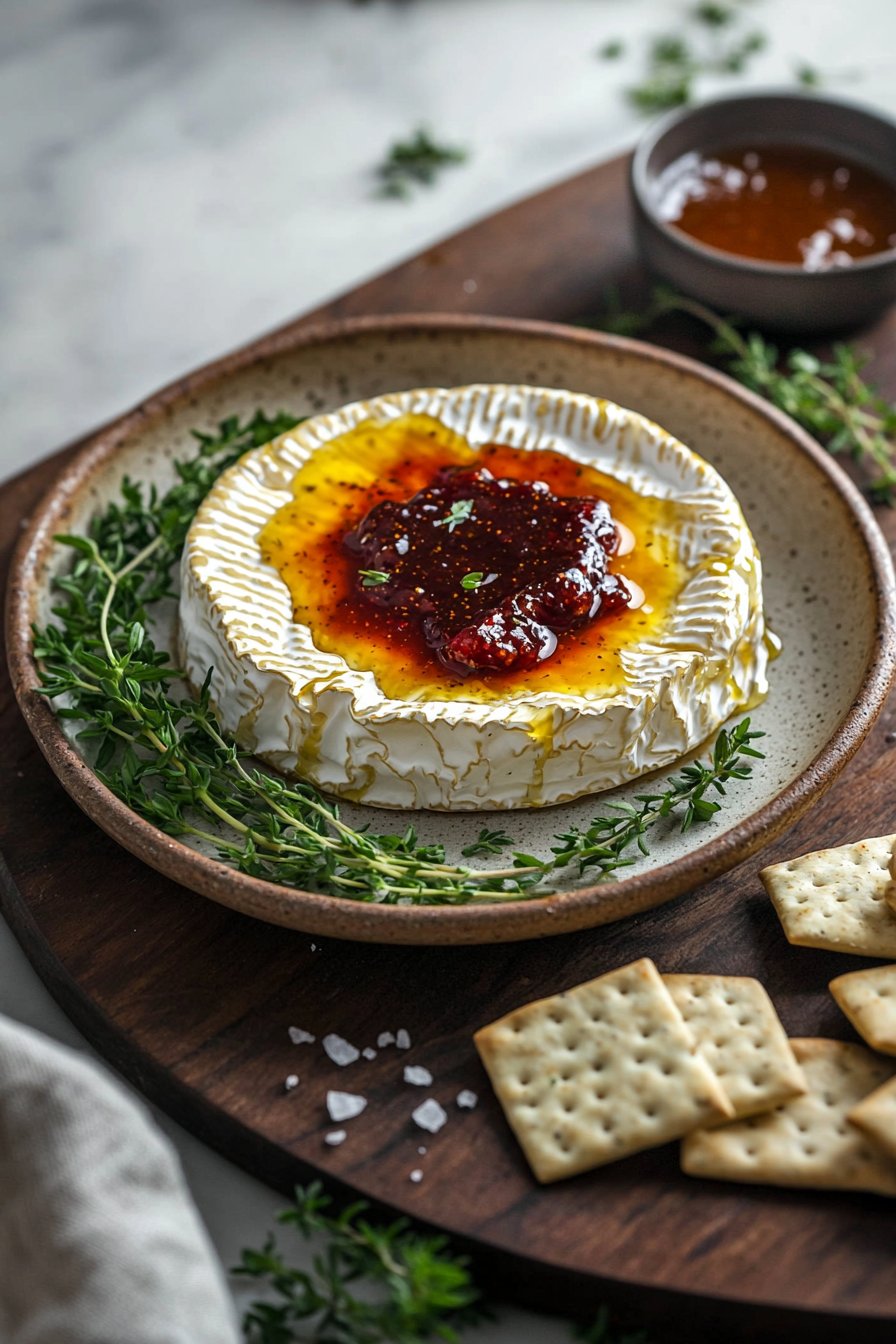 Scharfer gebackener Brie