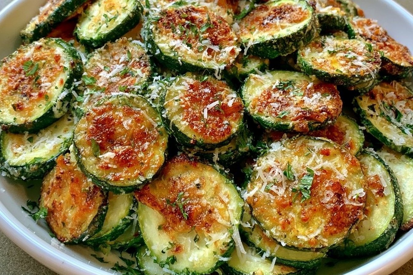 Garlic Parmesan Roasted Zucchini
