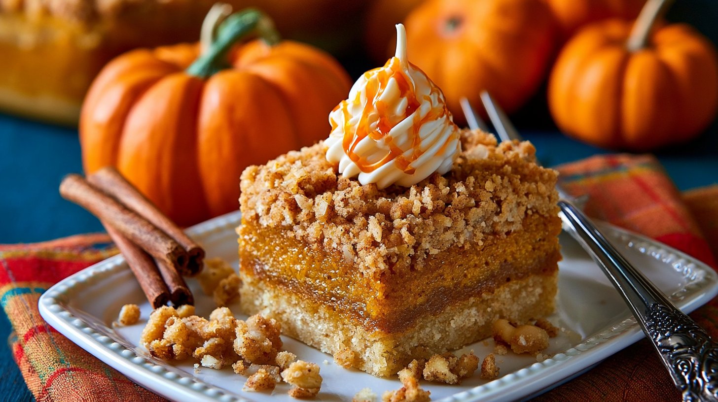 Pumpkin Pie Crumble Bars