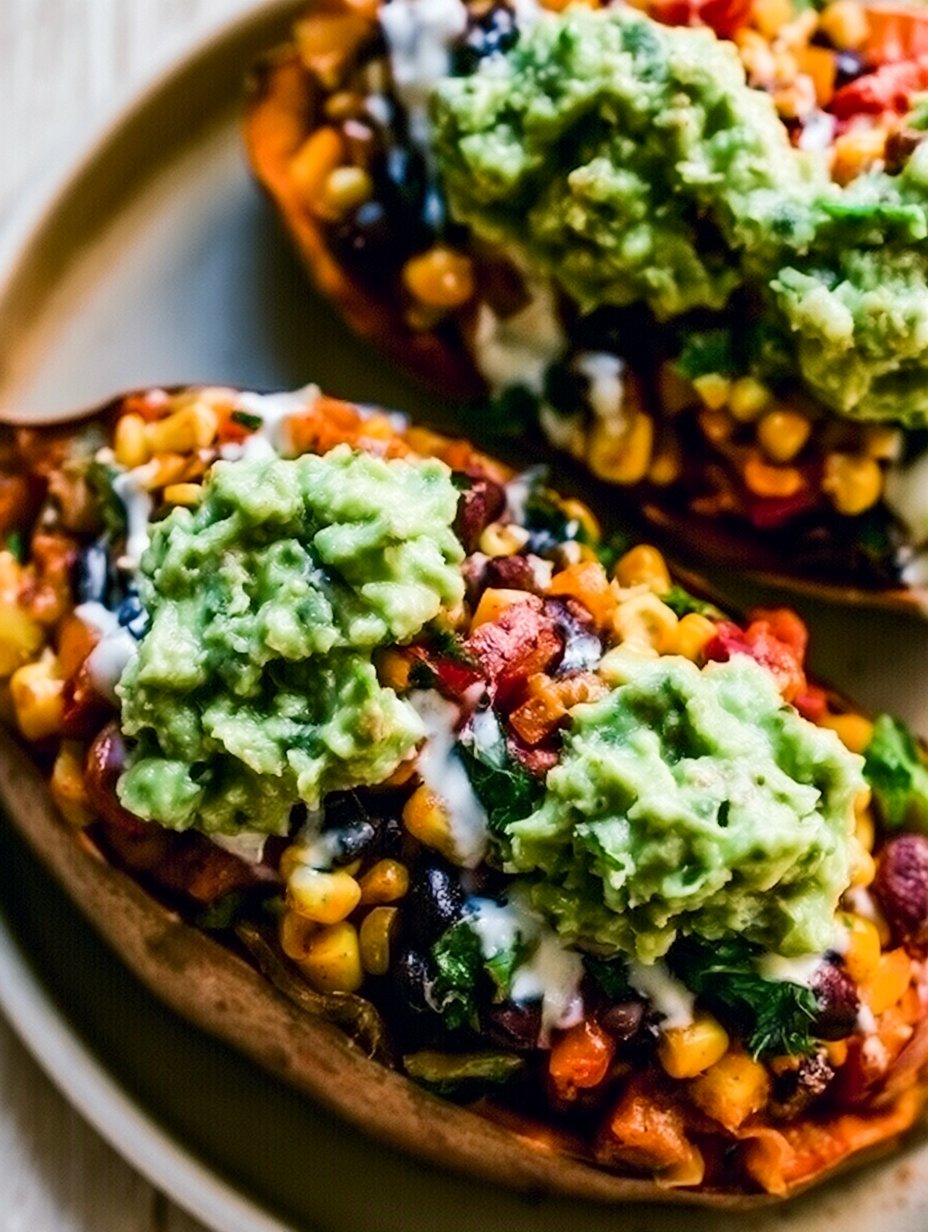 Batatas Rellenas de Frijoles Negros (Vegano)