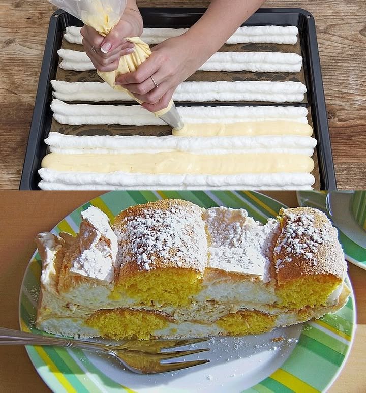 Biskuitrolle mit Aprikosenmarmelade und Kaffee-Sahne