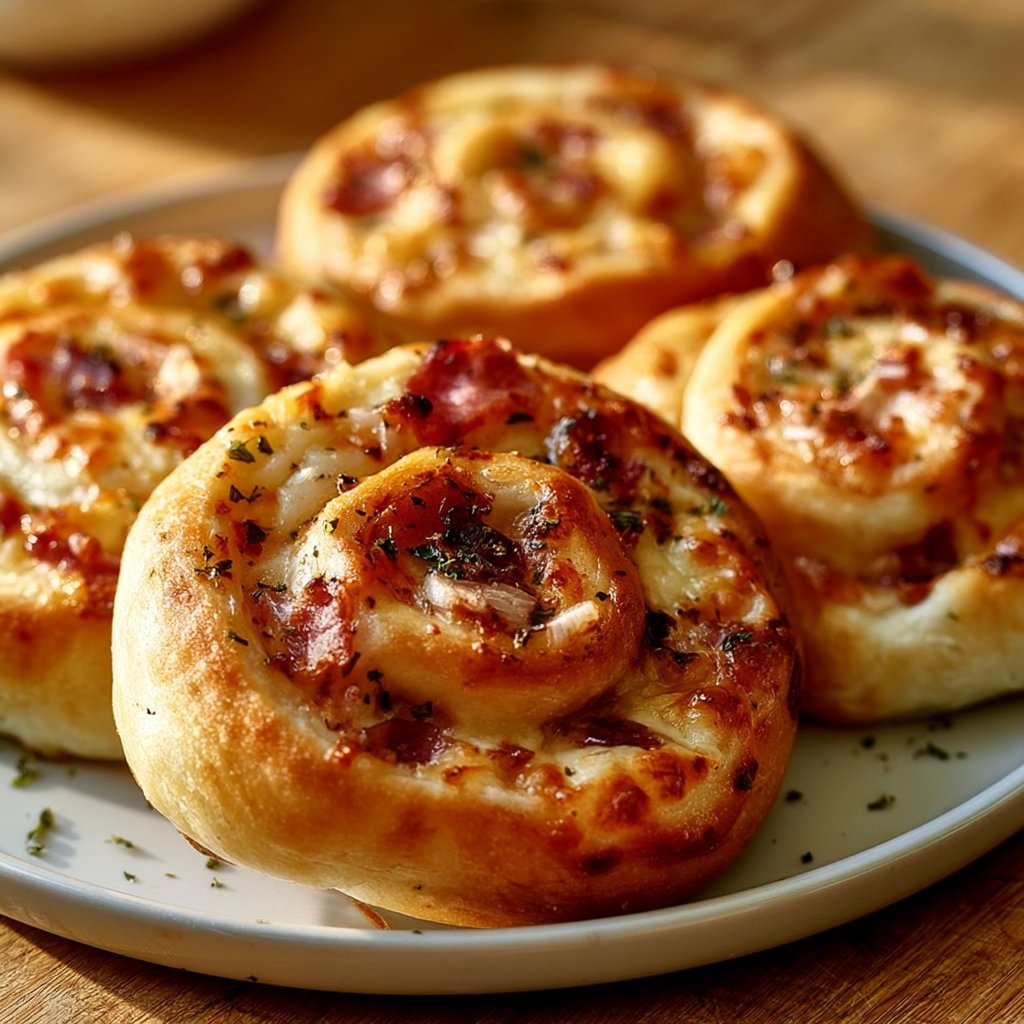 Flammkuchen Brötchen aus dem AirFryer