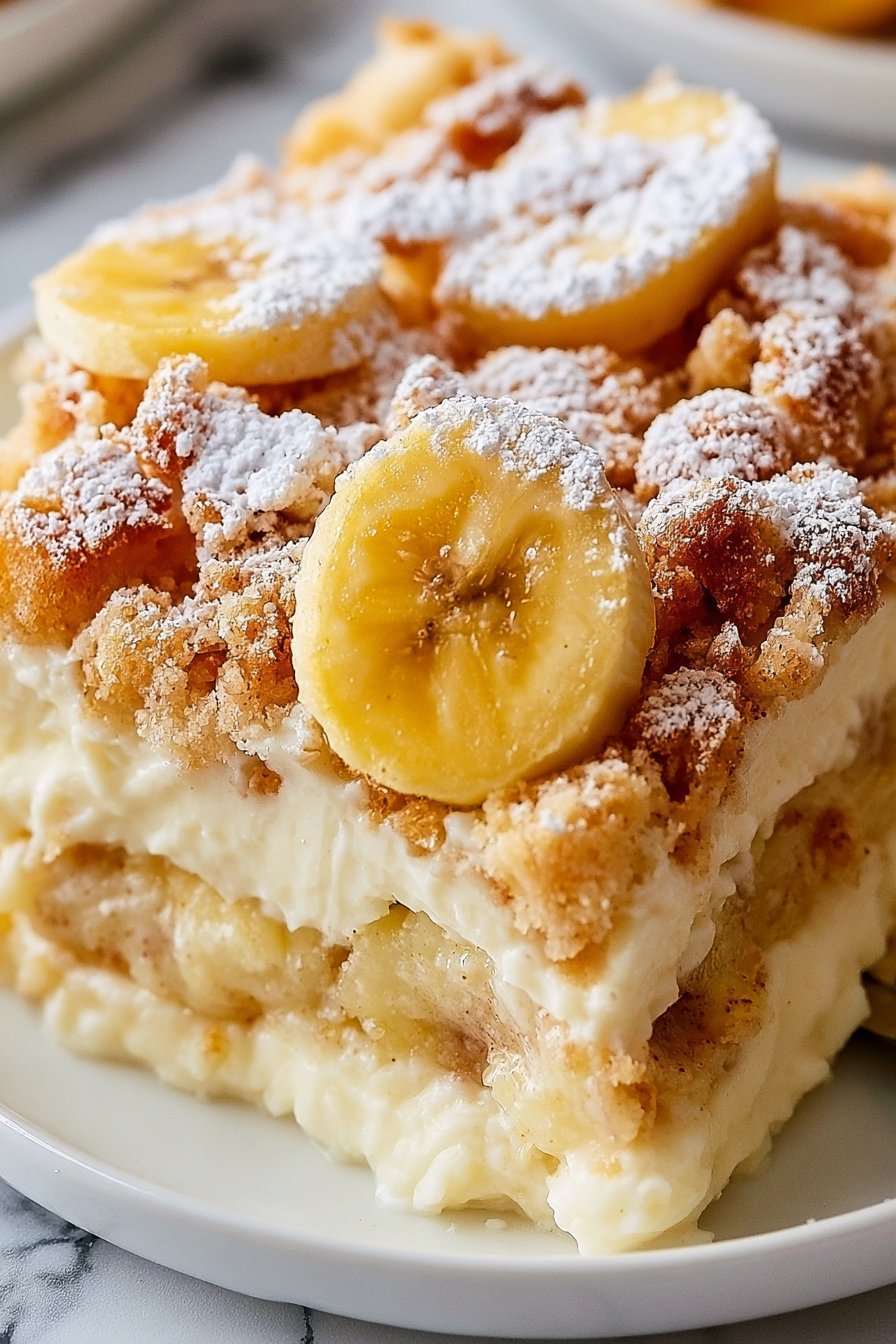Banana Cream Cheese Cobbler